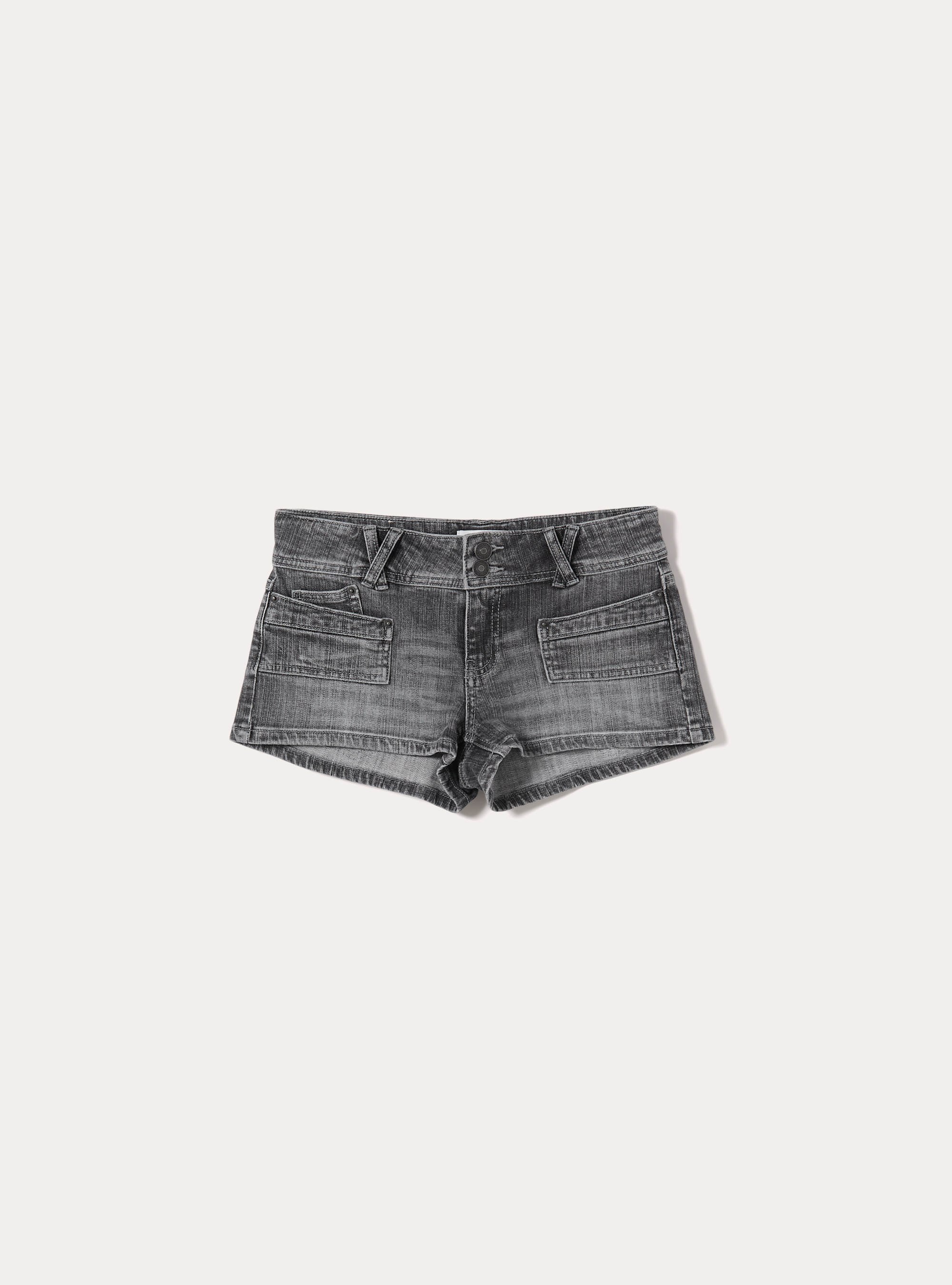 Denim micro shorts, D00G GREY
