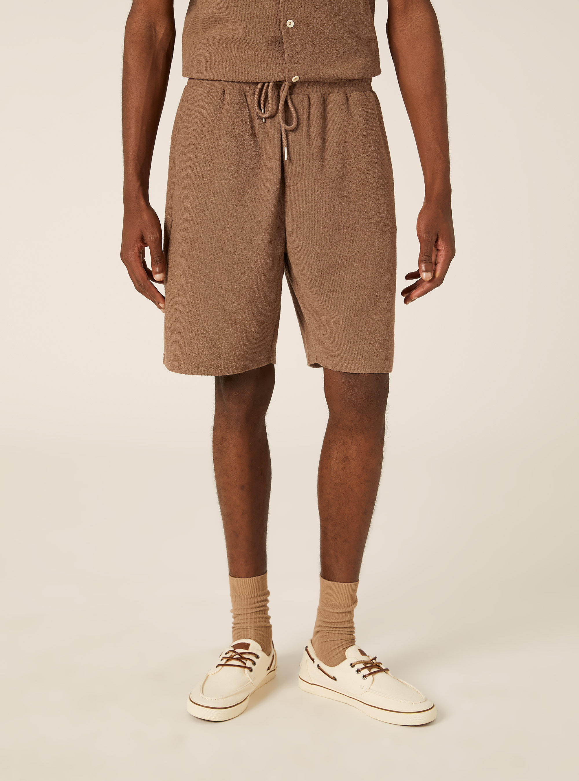 Bermuda in jersey reguar fit, BR2 BROWN MEDIUM