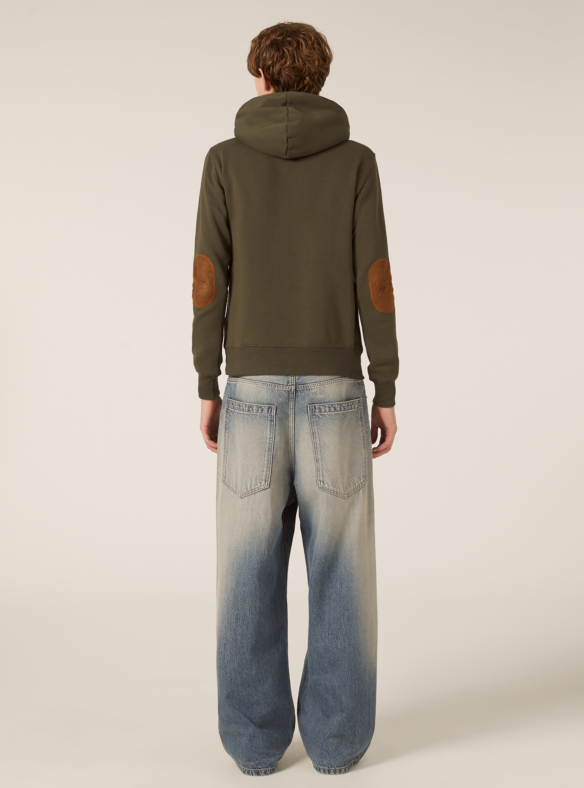 Faux fur hoodie, KY2 KAKY MEDIUM