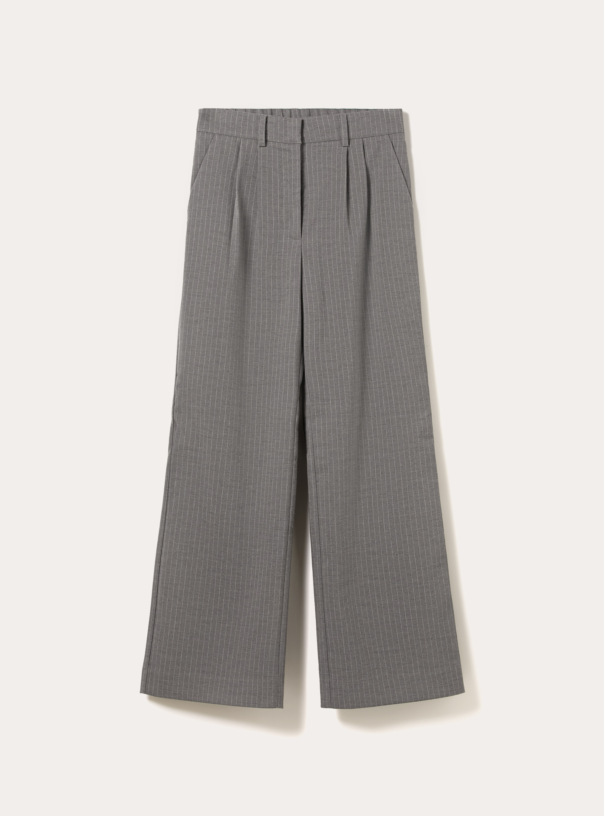 Elegant pinstriped trousers, MGY1 GREY MEL DARK