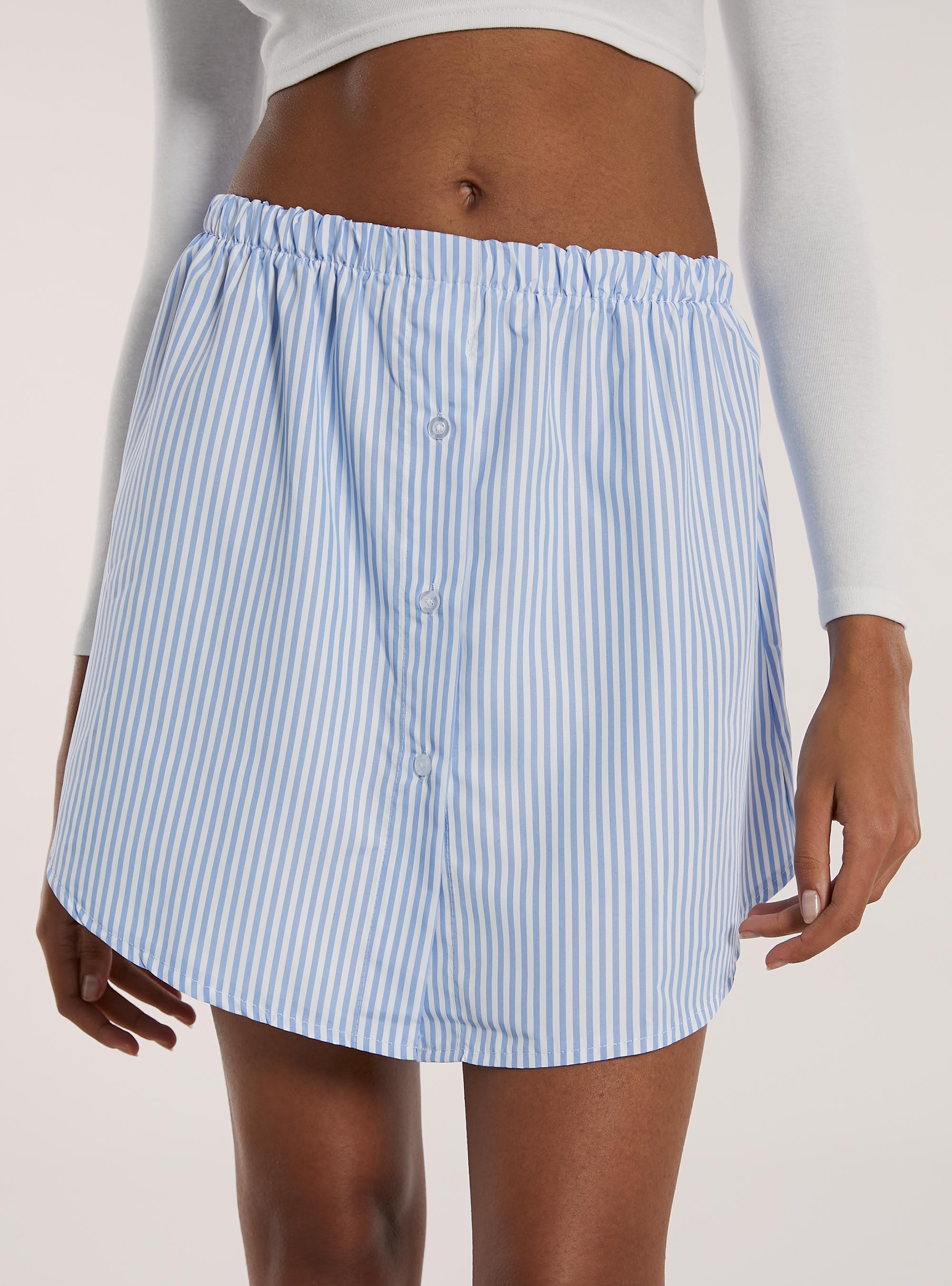 Gestreifter Rock/Bluse, AZ2 AZURE MEDIUM