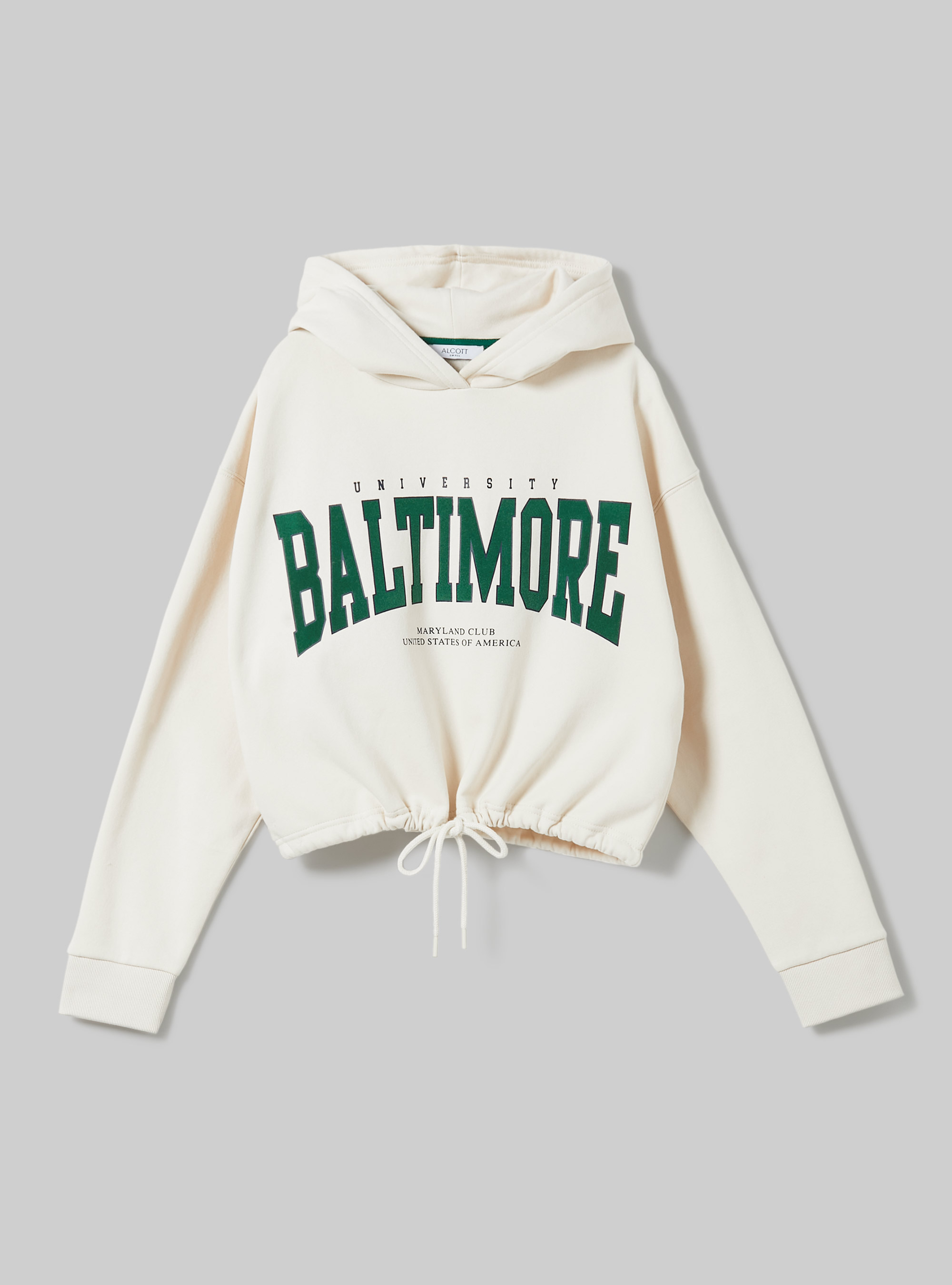 Sweat court avec cordon de serrage, CR2 CREAM MEDIUM