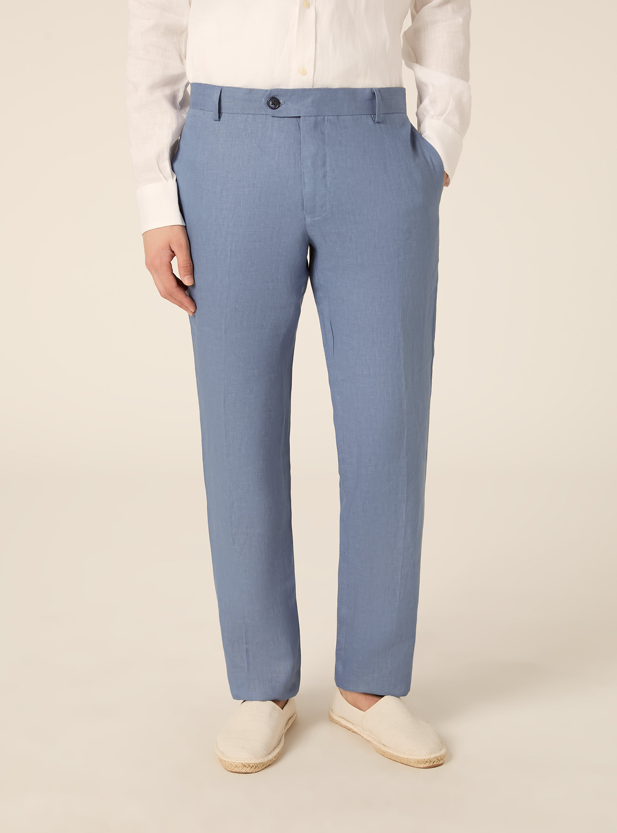 Pantaloni in lino, AZ2 AZURE MEDIUM