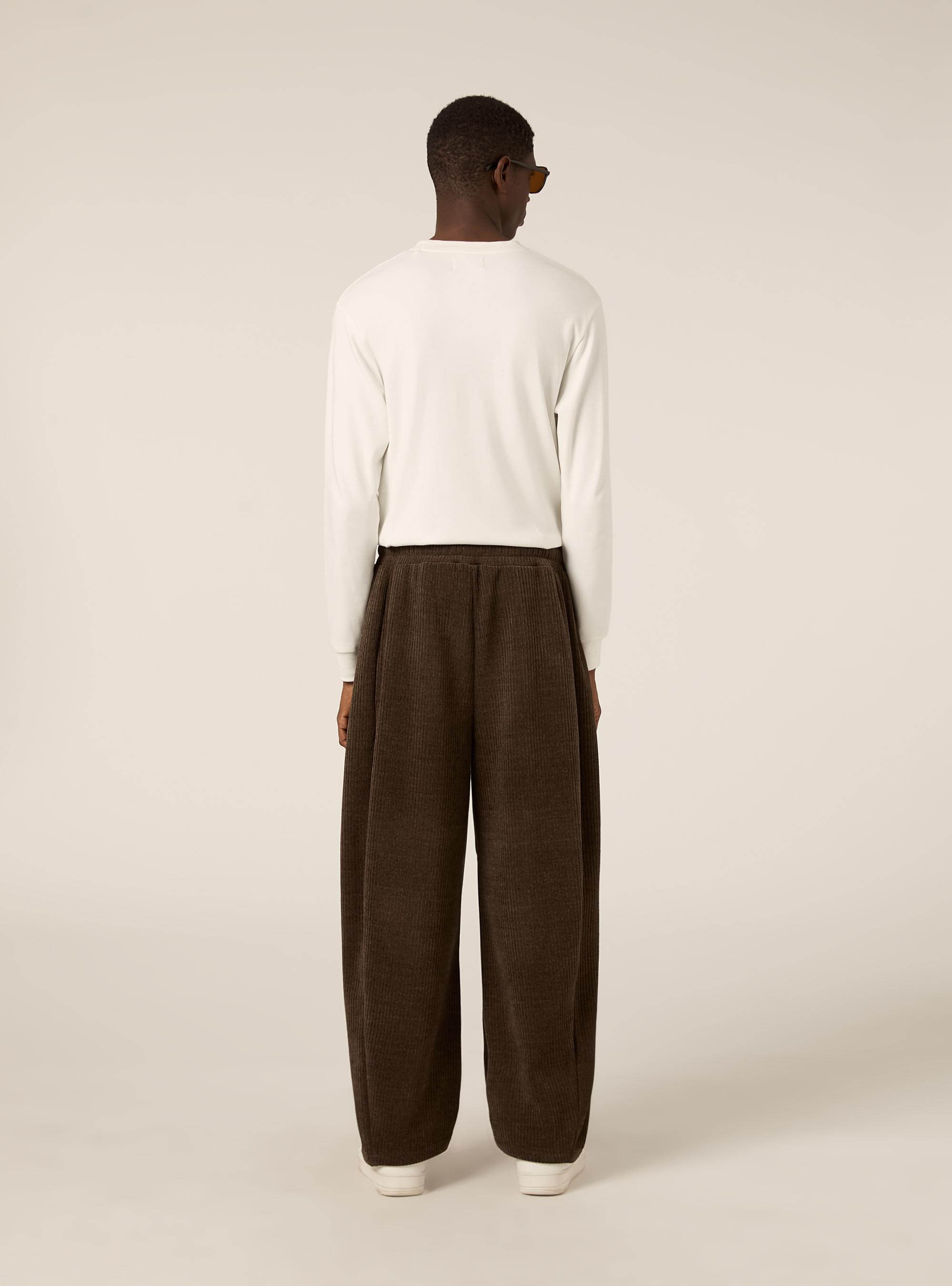 Pantalone in velluto a coste  barrel fit, BR2 BROWN MEDIUM