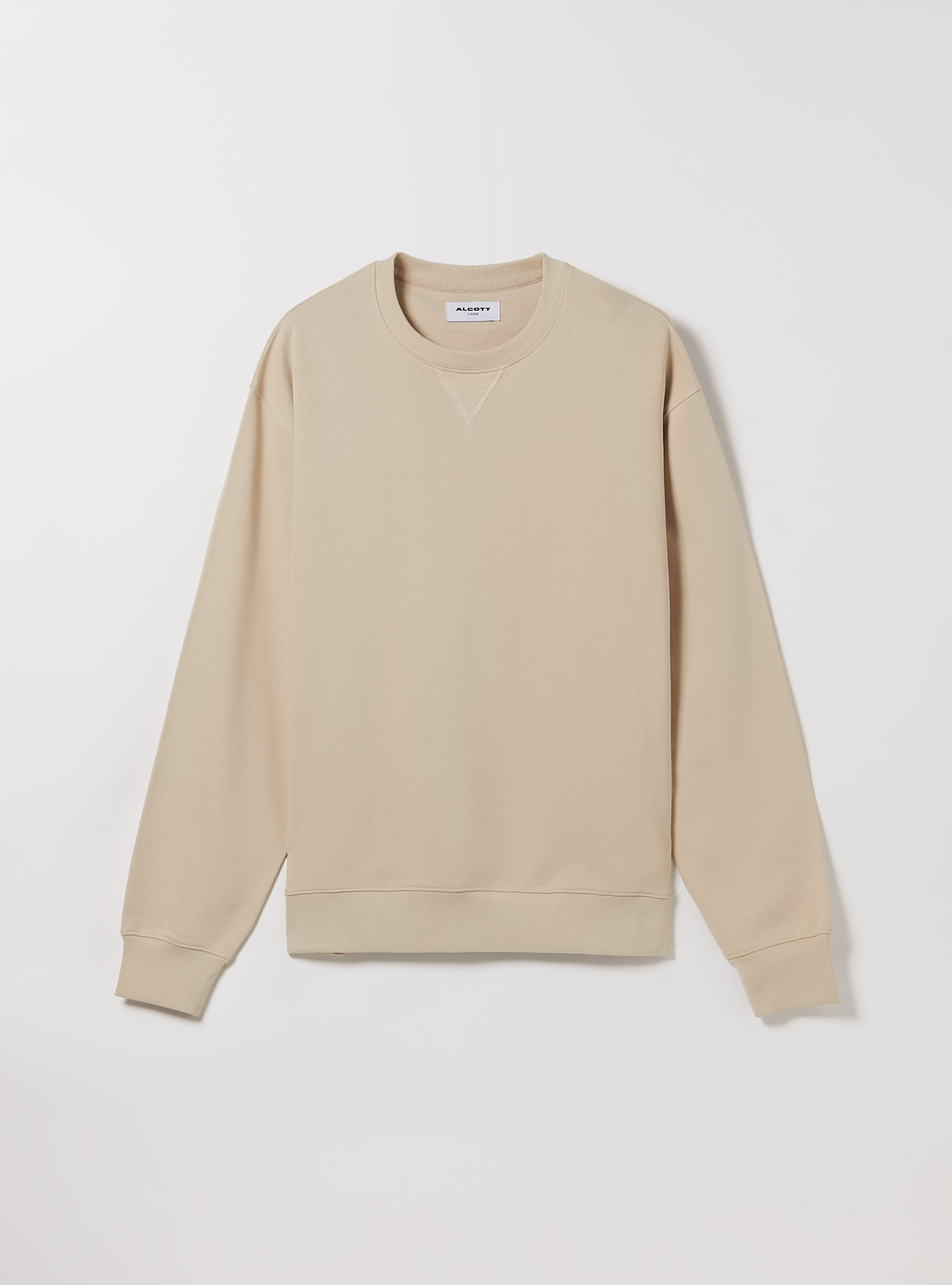 Plain coloured crew neck sweatshirt Alcott Men s Sweatshirts