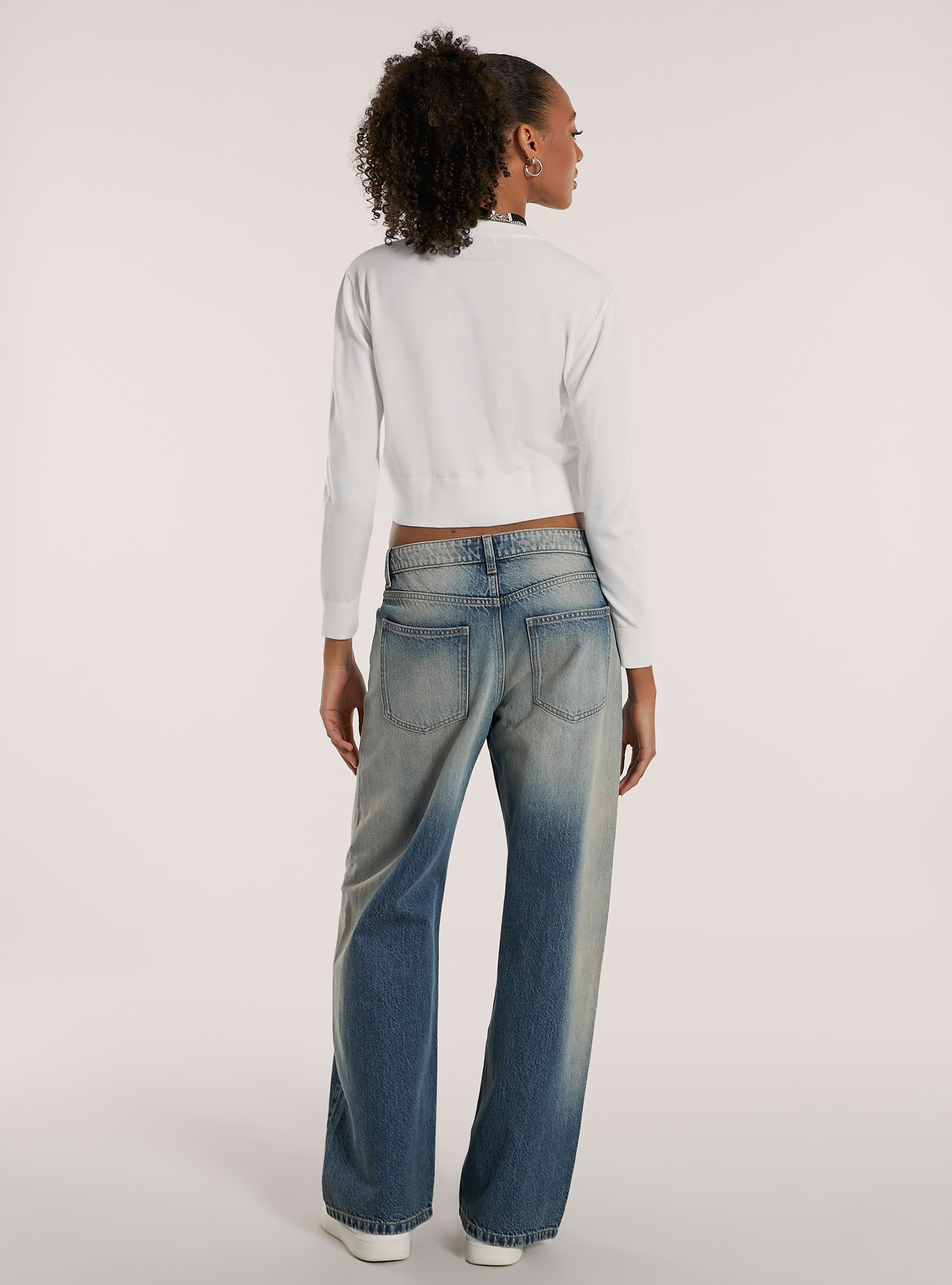 Maglia girocollo boxy, WH2 WHITE