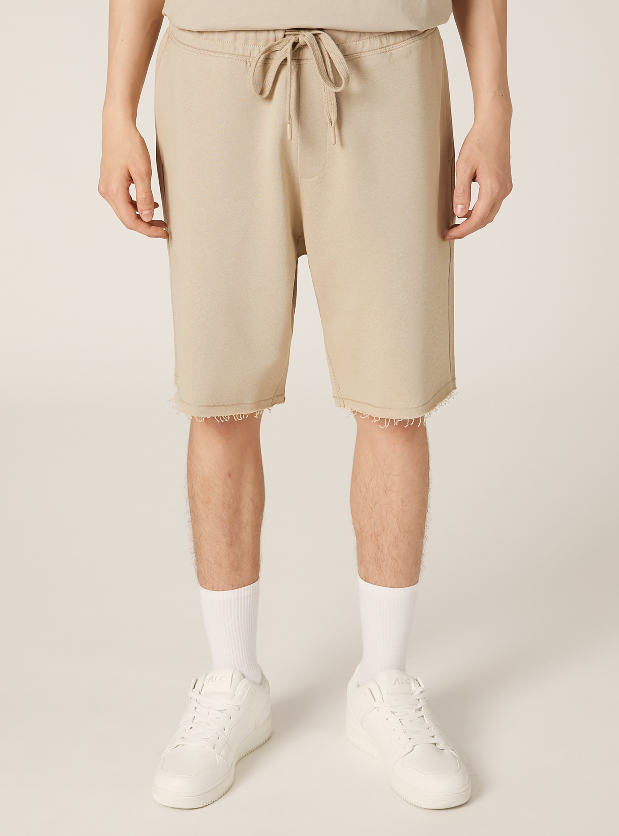 Bermuda jogger in cotone, BG2 BEIGE MEDIUM