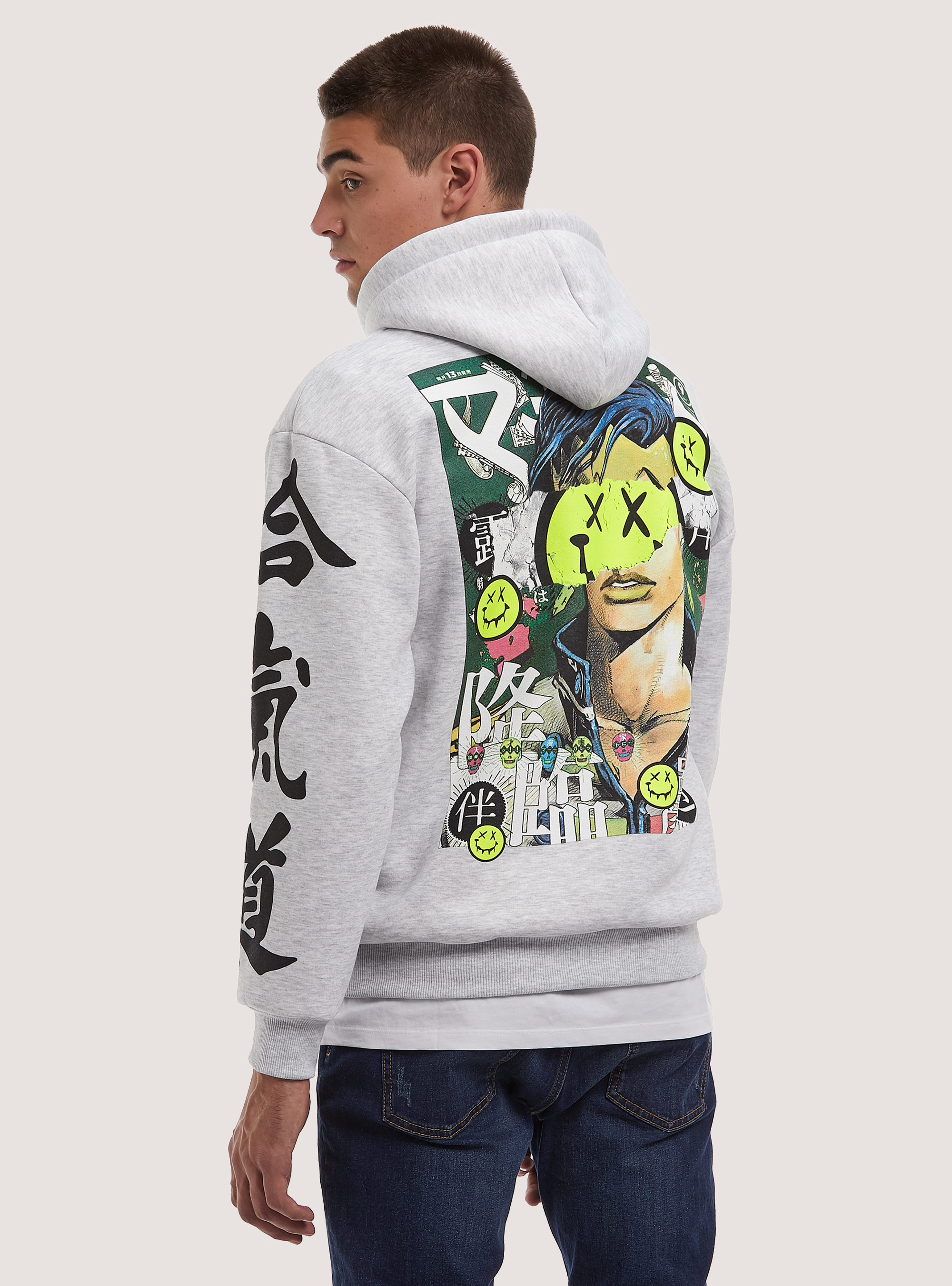 Sweatshirt with Smile Collection print, MEL GREY MEDIUM