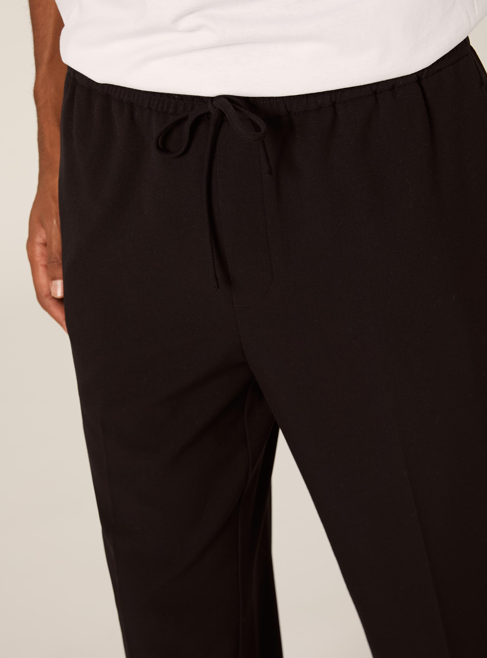 Pantalon jogger en twill, BK1 BLACK