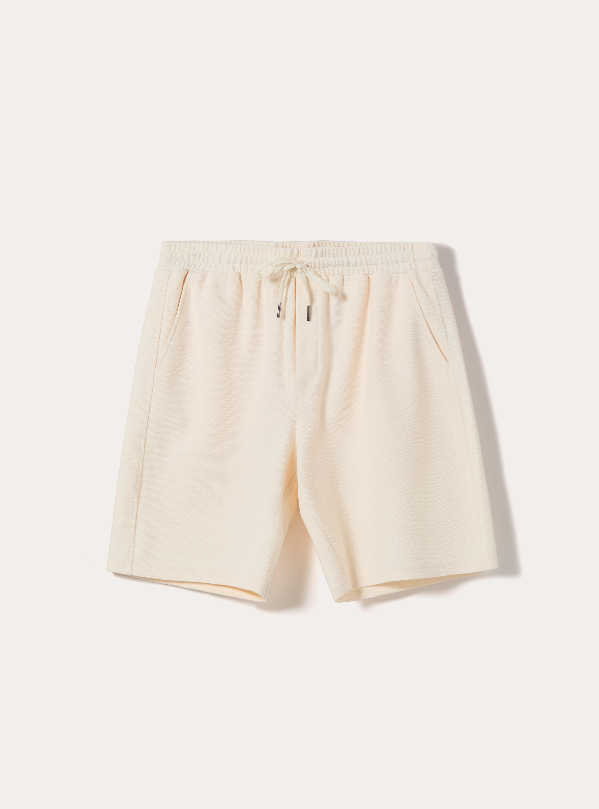 Bermuda   tessuto interlock waffle, WH2 WHITE