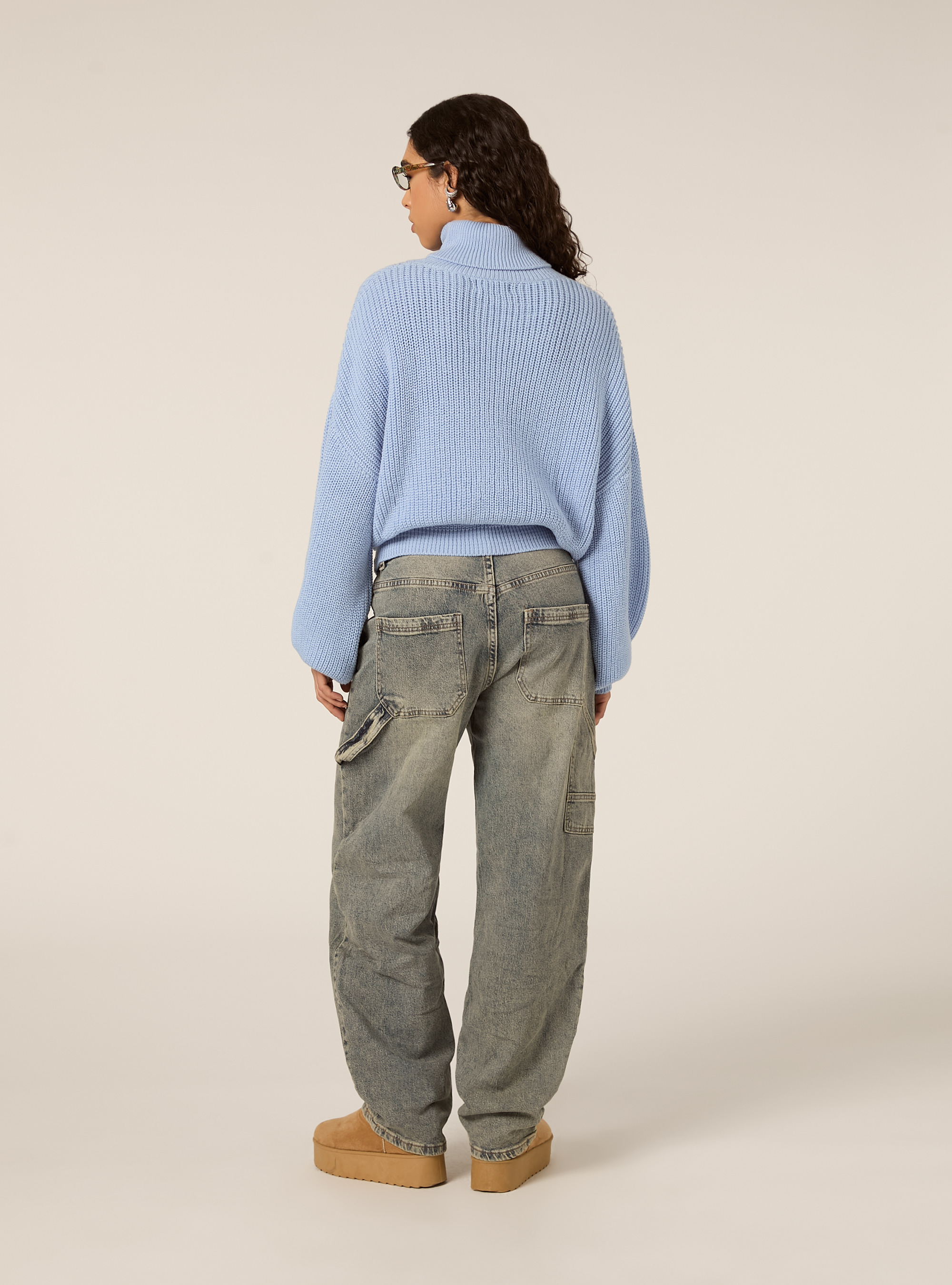 Maglia a collo alto, AZ2 AZURE MEDIUM