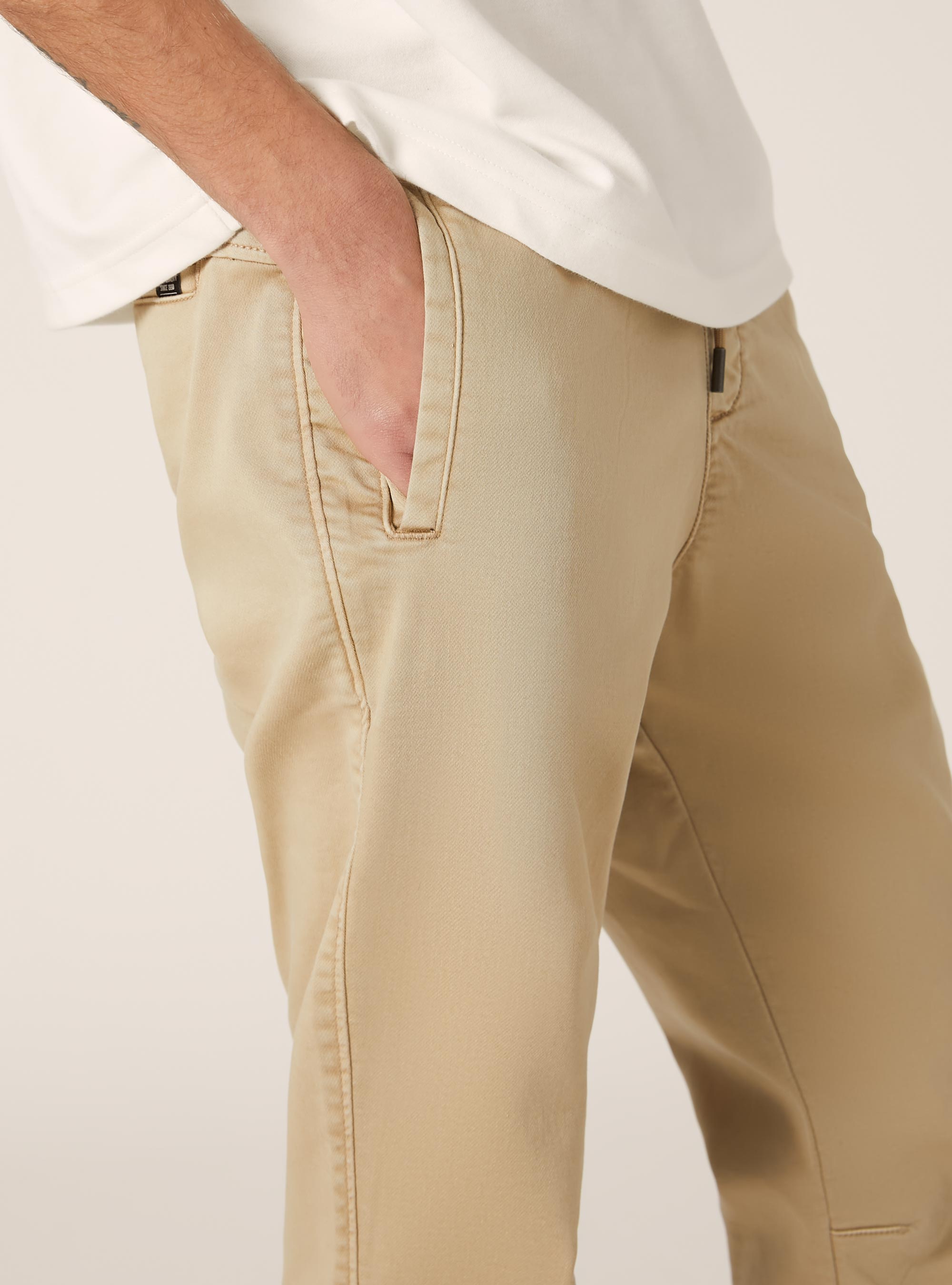 Cotton jogger trousers, BG1 BEIGE DARK
