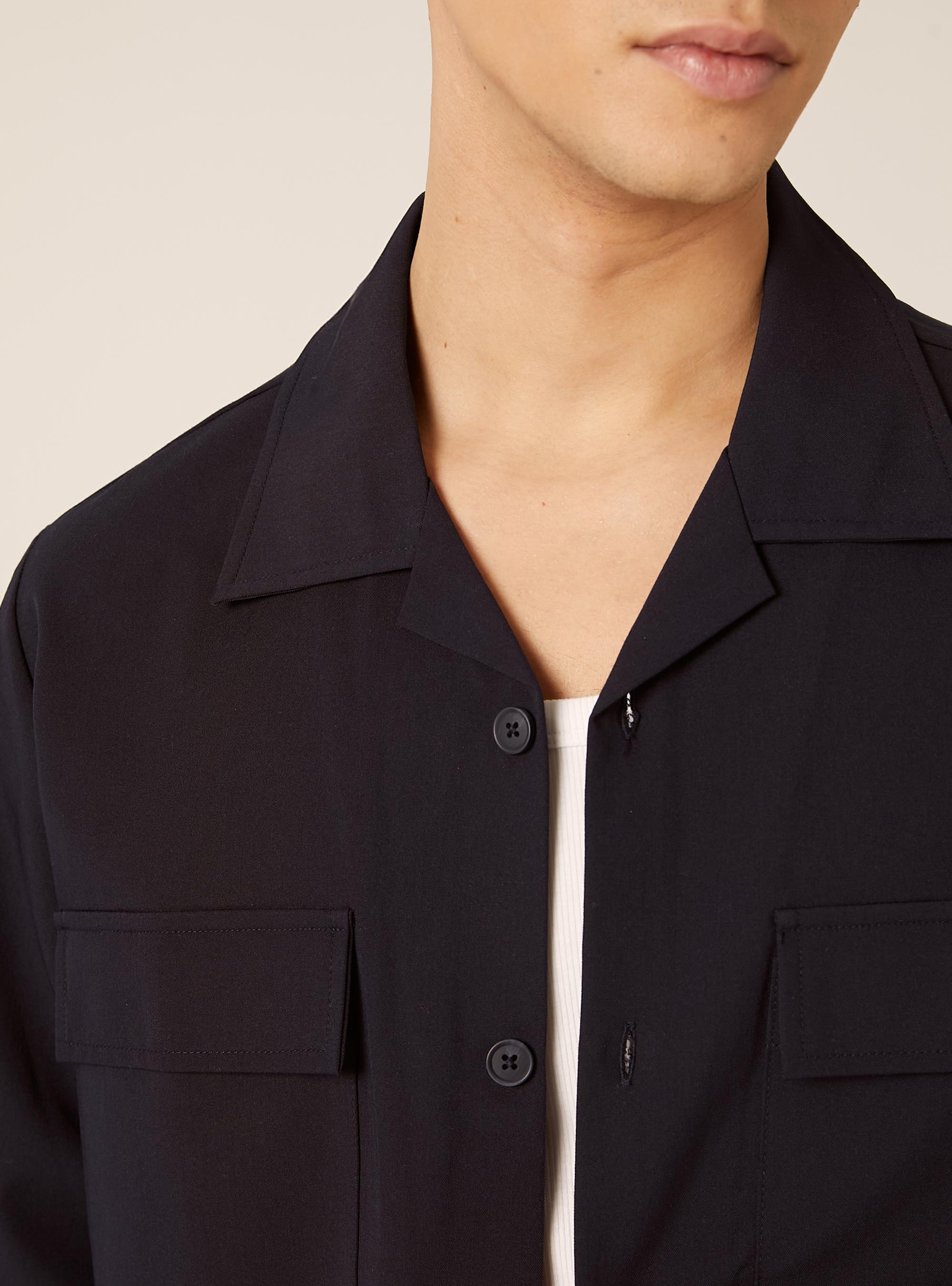 Camisa con bolsillos grandes, NA1 NAVY DARK
