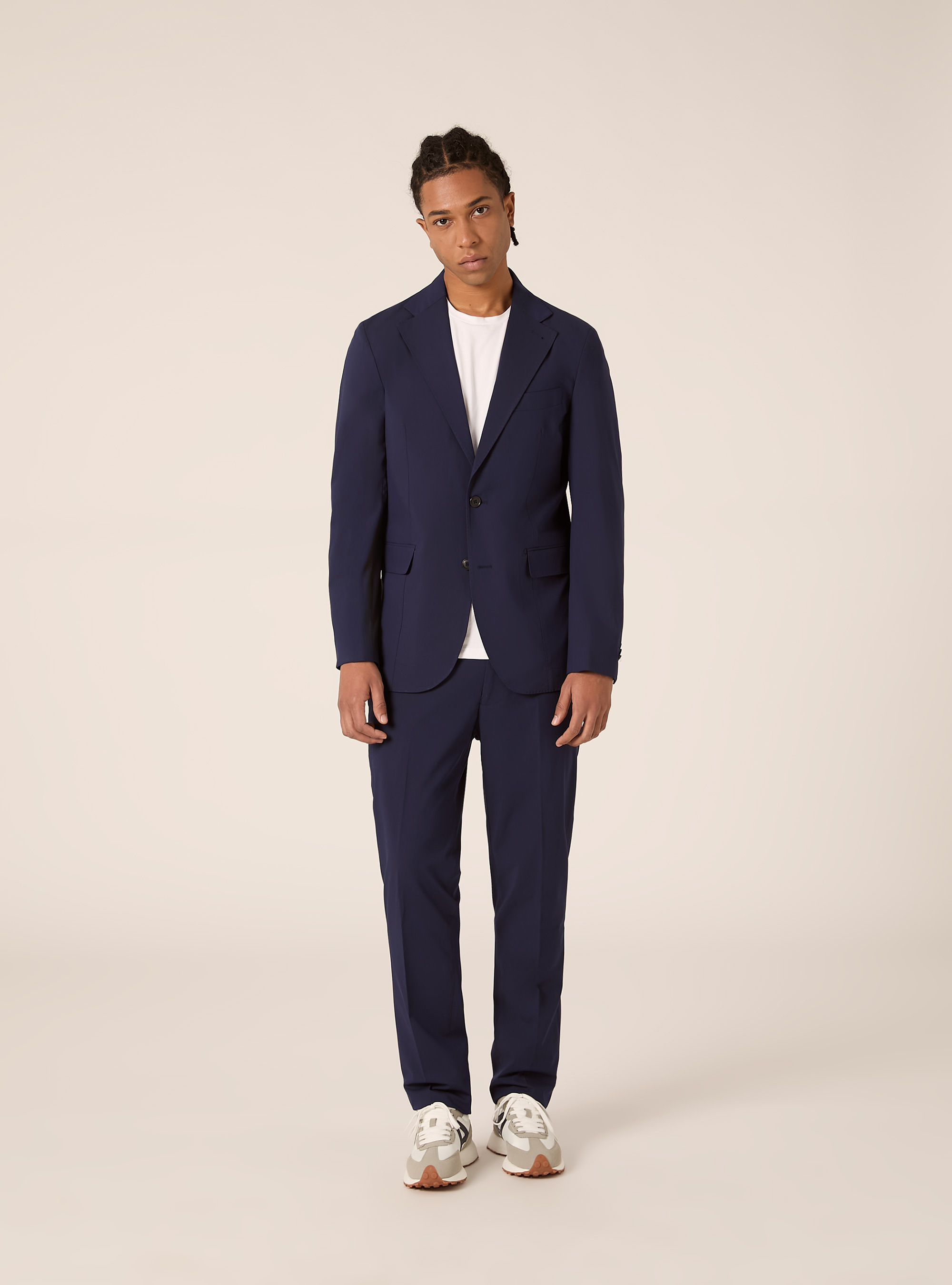 Single-breasted suit jacket, BL2 BLUE MEDIUM