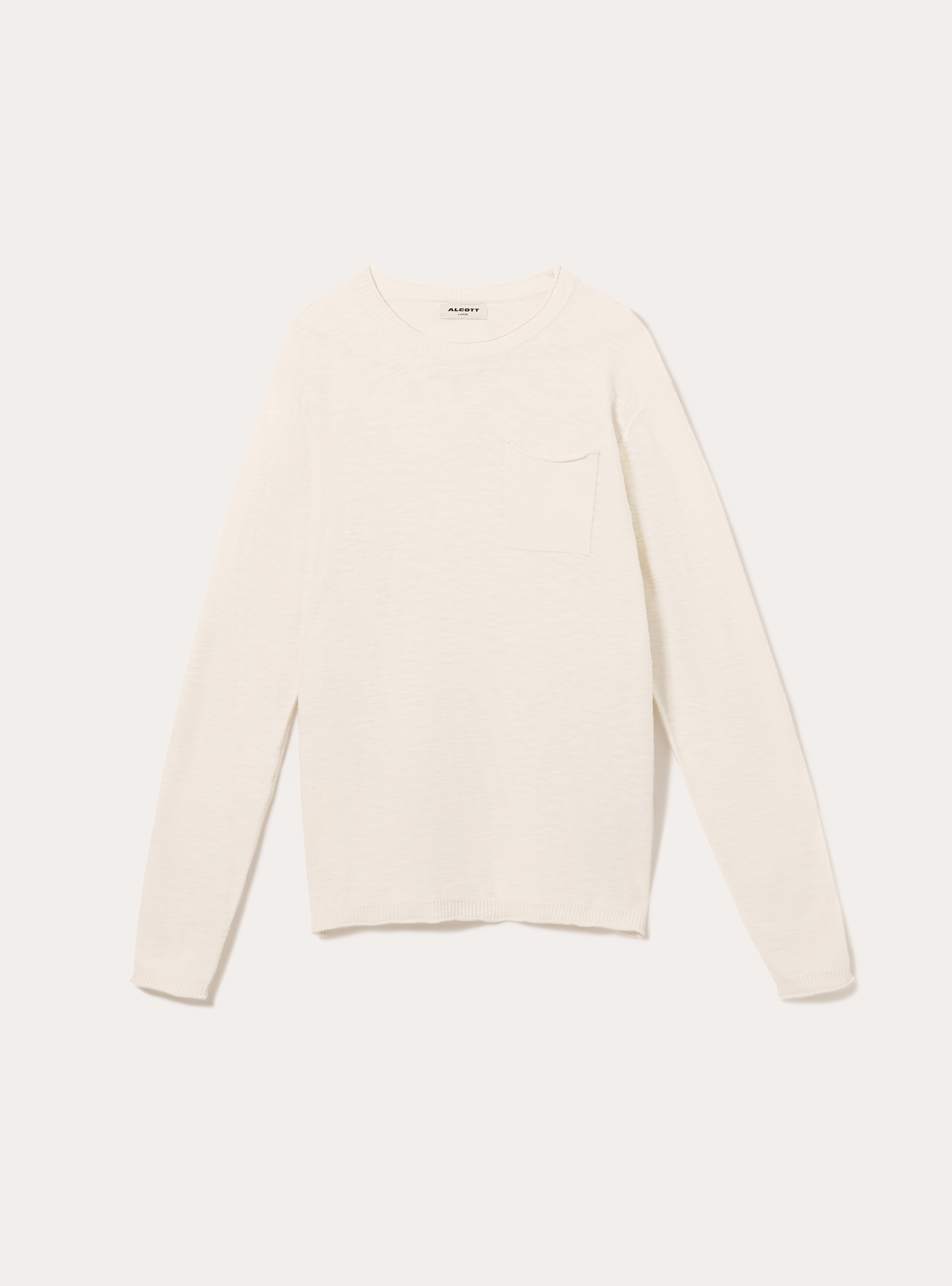 Pull en coton slub l&eacute;ger, WH2 WHITE