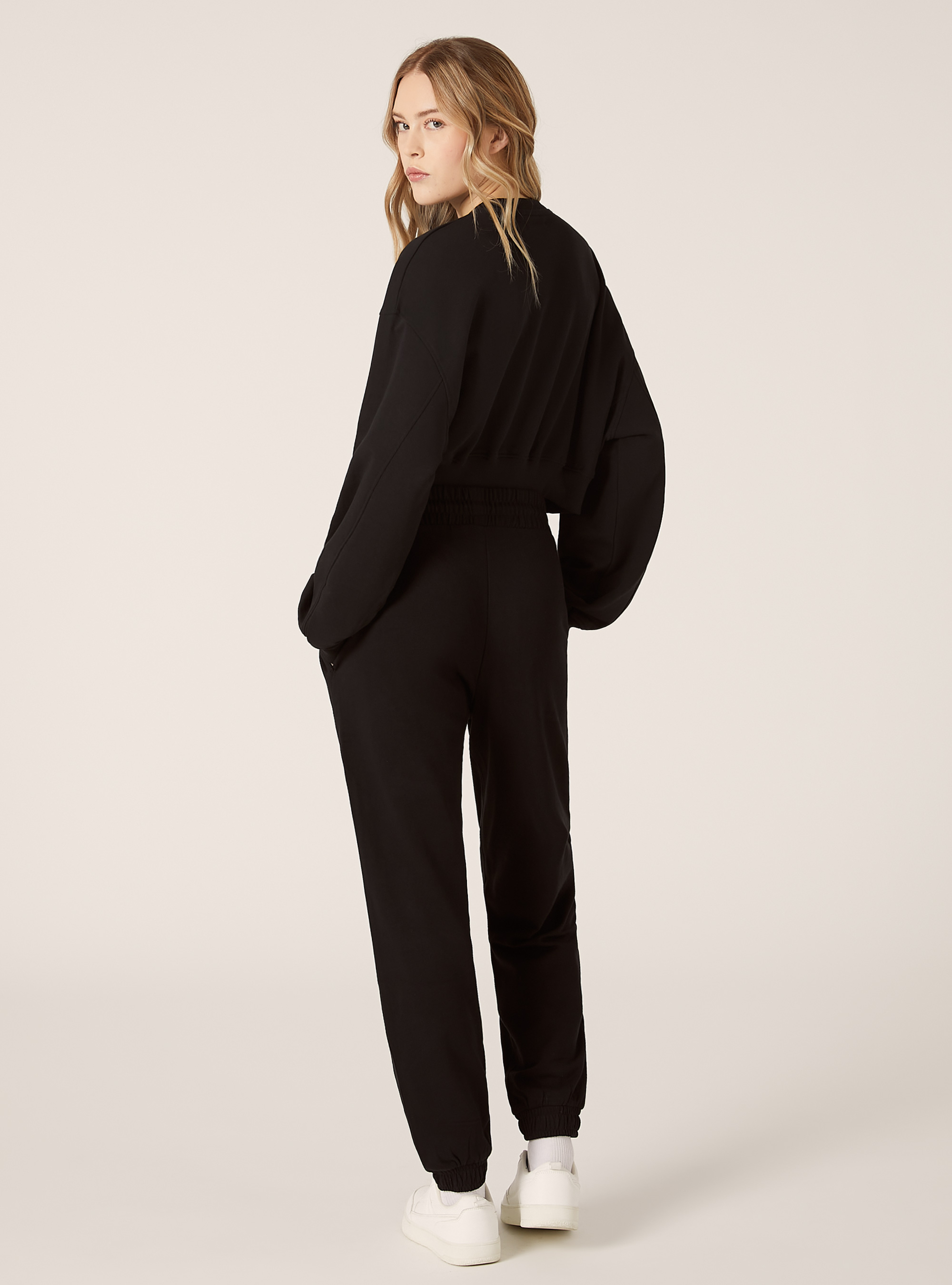 Sweat &agrave; col ras du cou, BK1 BLACK