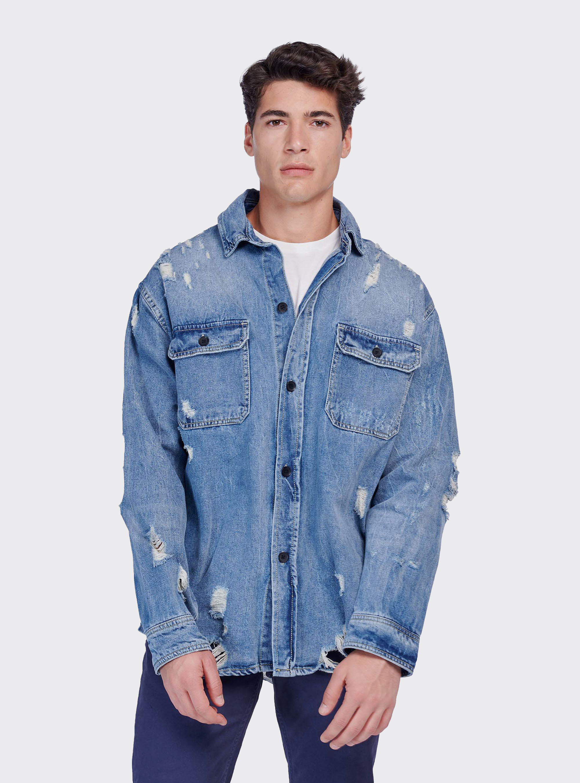 DENIM SHIRT, BLUE