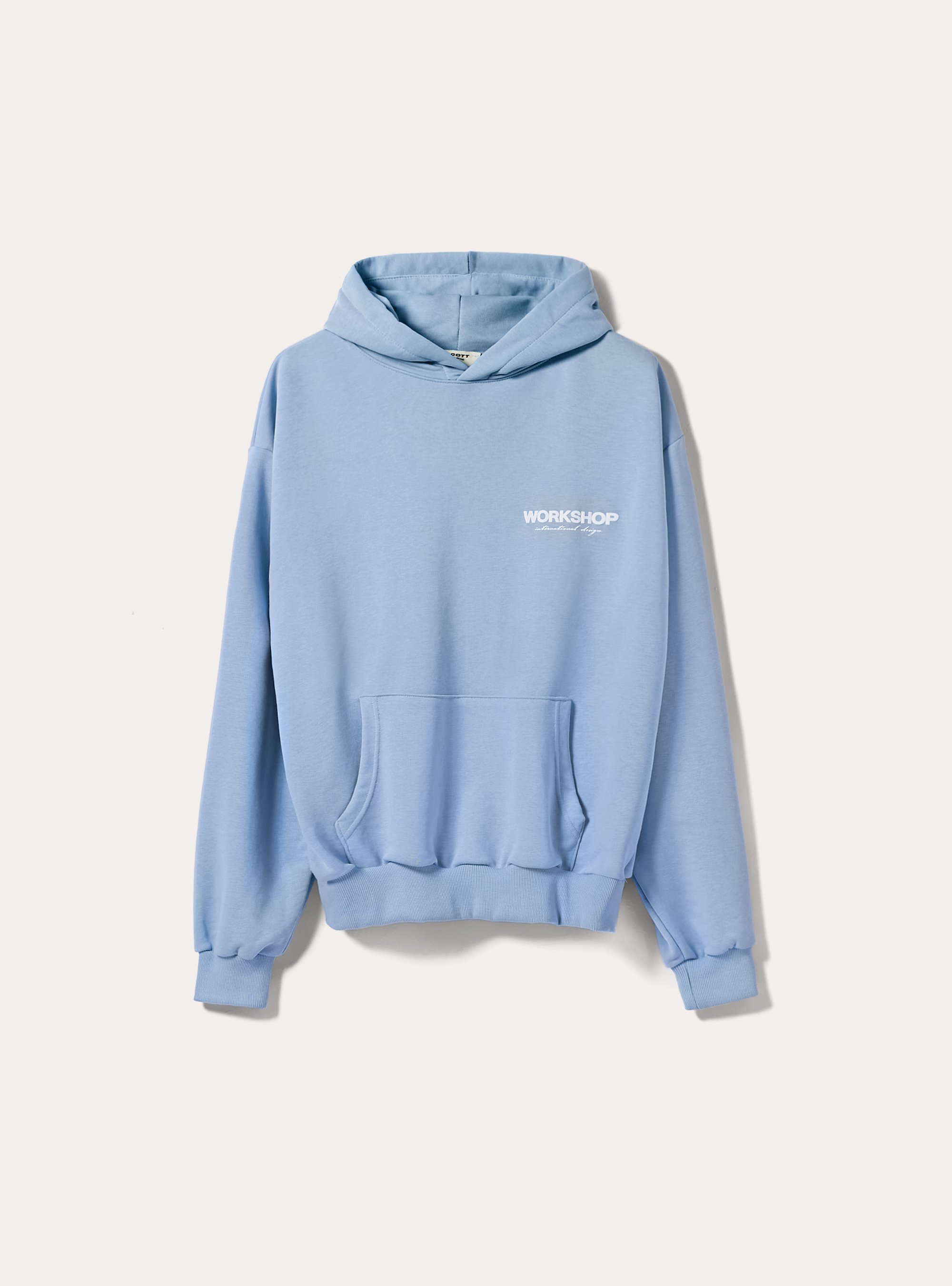 Boxy fit sweatshirt with Workshop print, AZ3 AZURE LIGHT