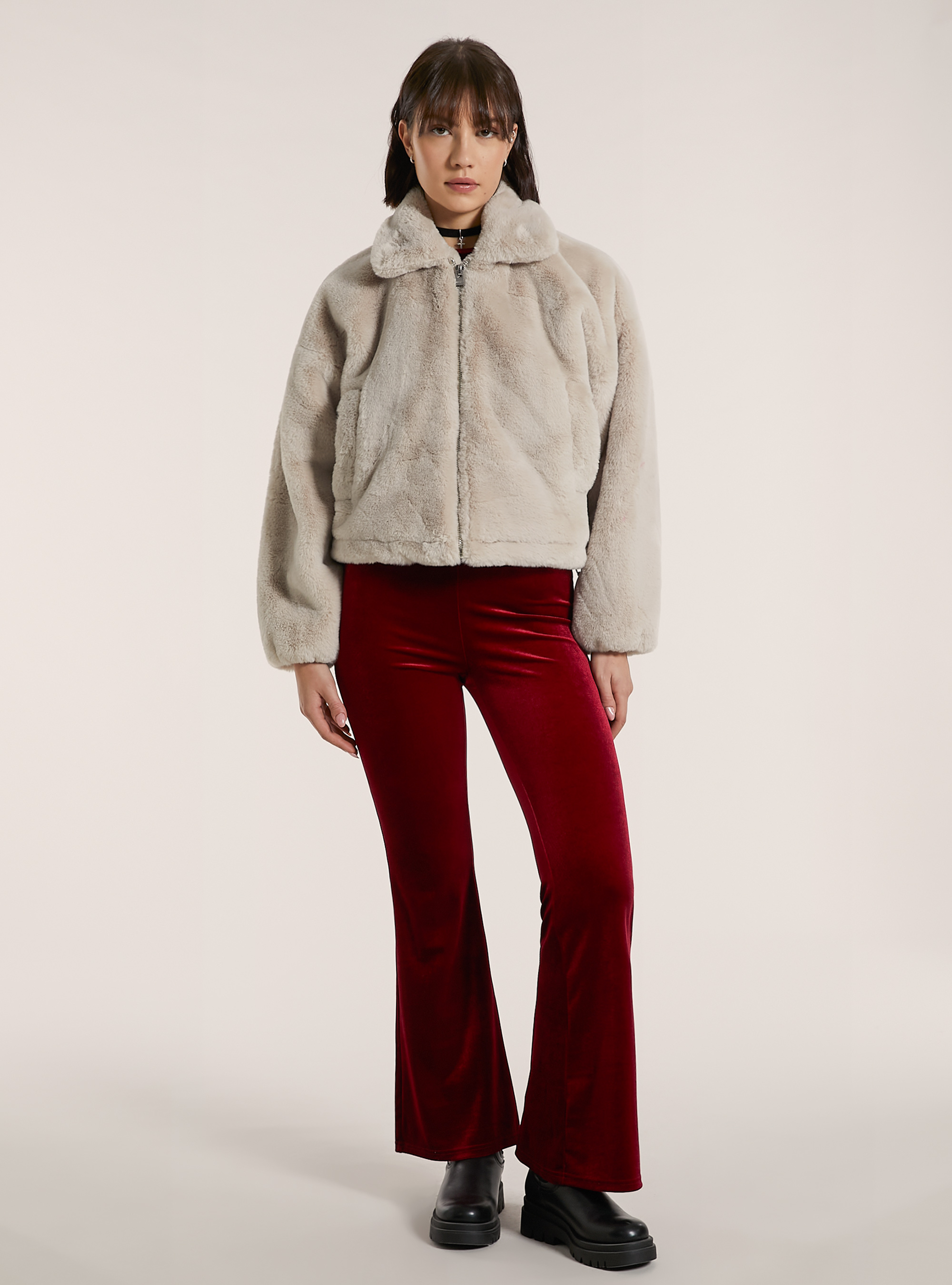 Giacca pelliccia sintetica, WH2 WHITE