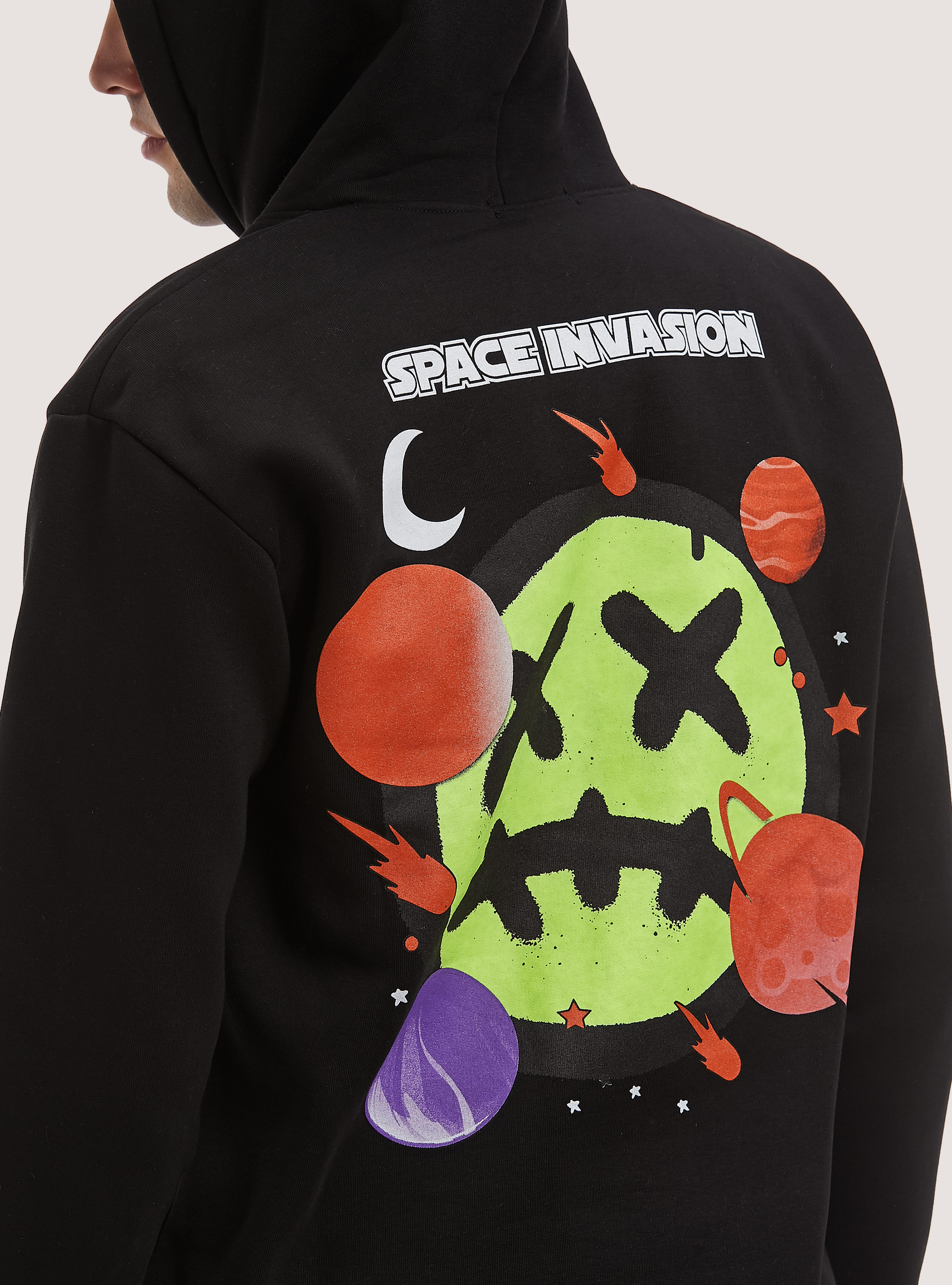 Felpa con cappuccio Smile Collection, BK1 BLACK