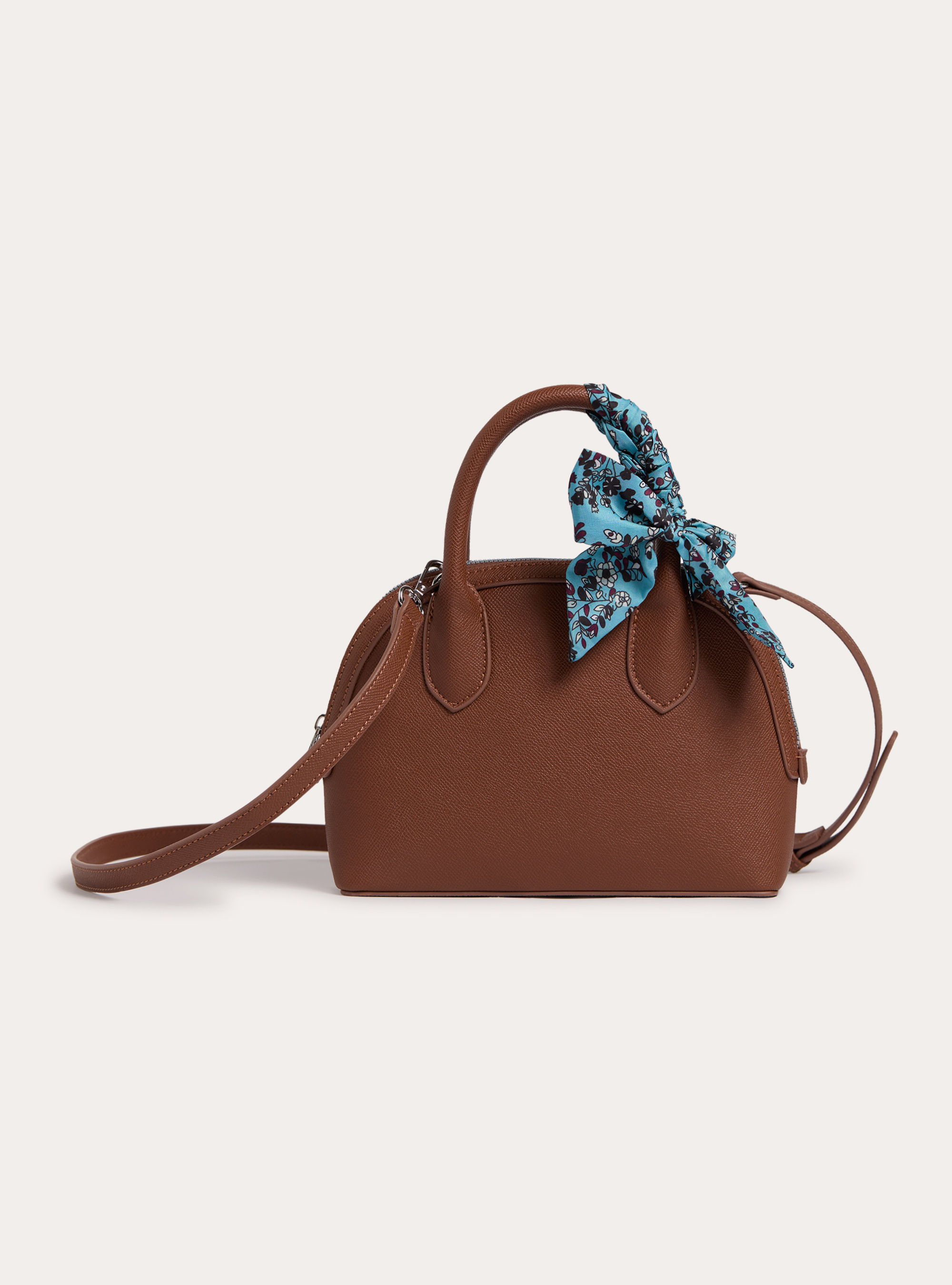 Borse effetto pelle con foulard, TB2 TOBACCO MEDIUM