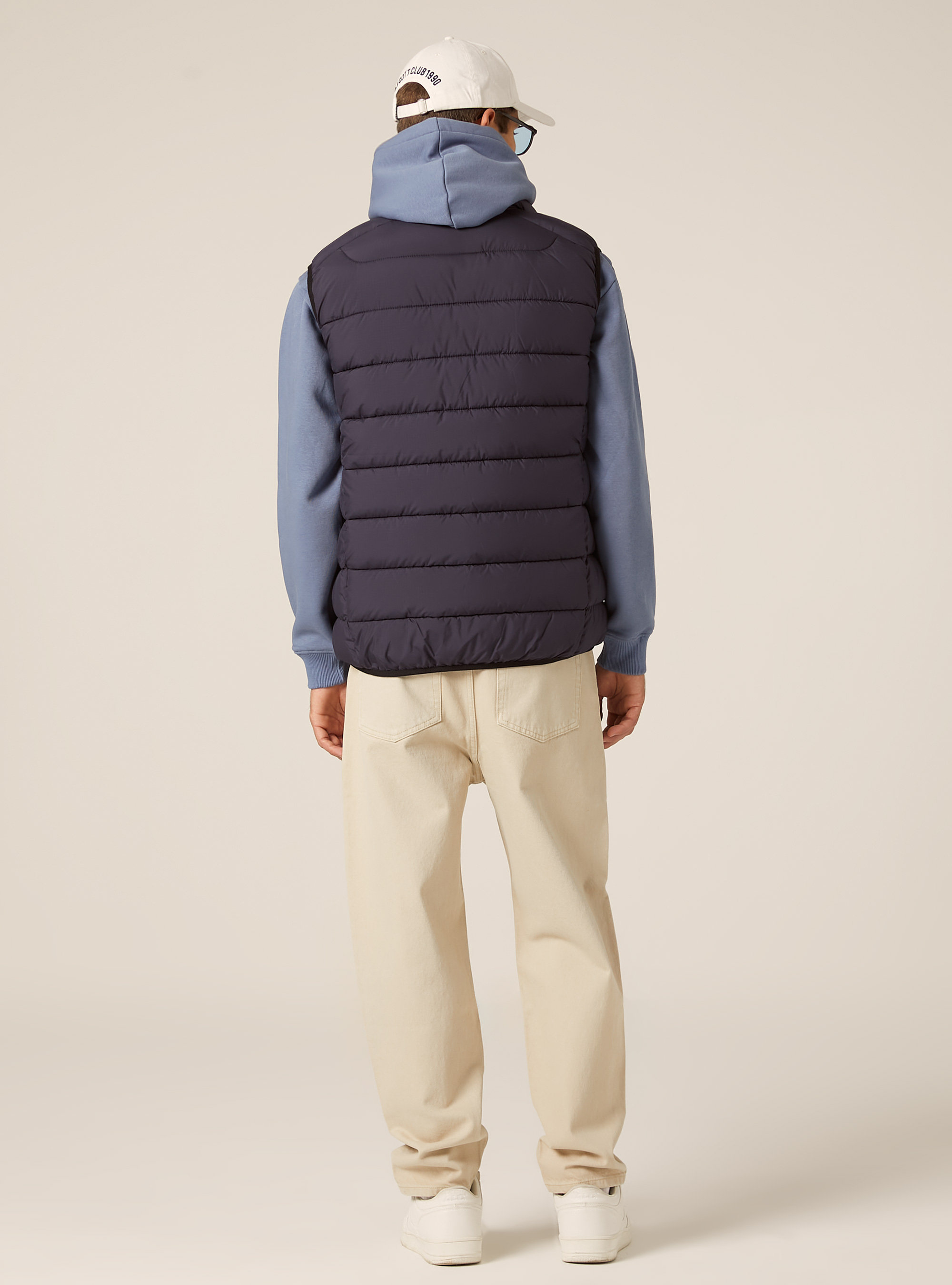 Padded sleeveless jacket, NA1 NAVY DARK
