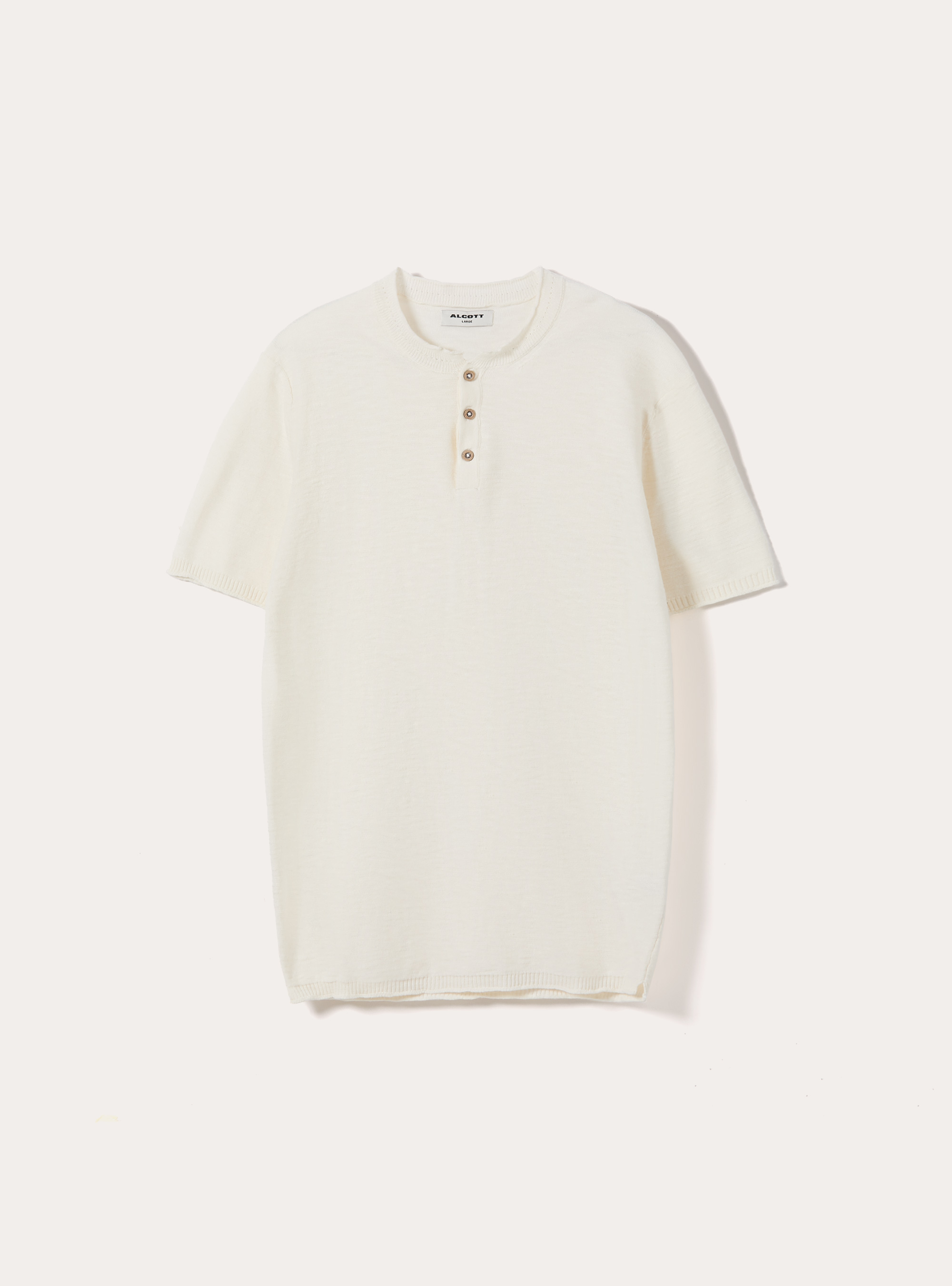 Pullover leggero con collo serafino, OFF WHITE