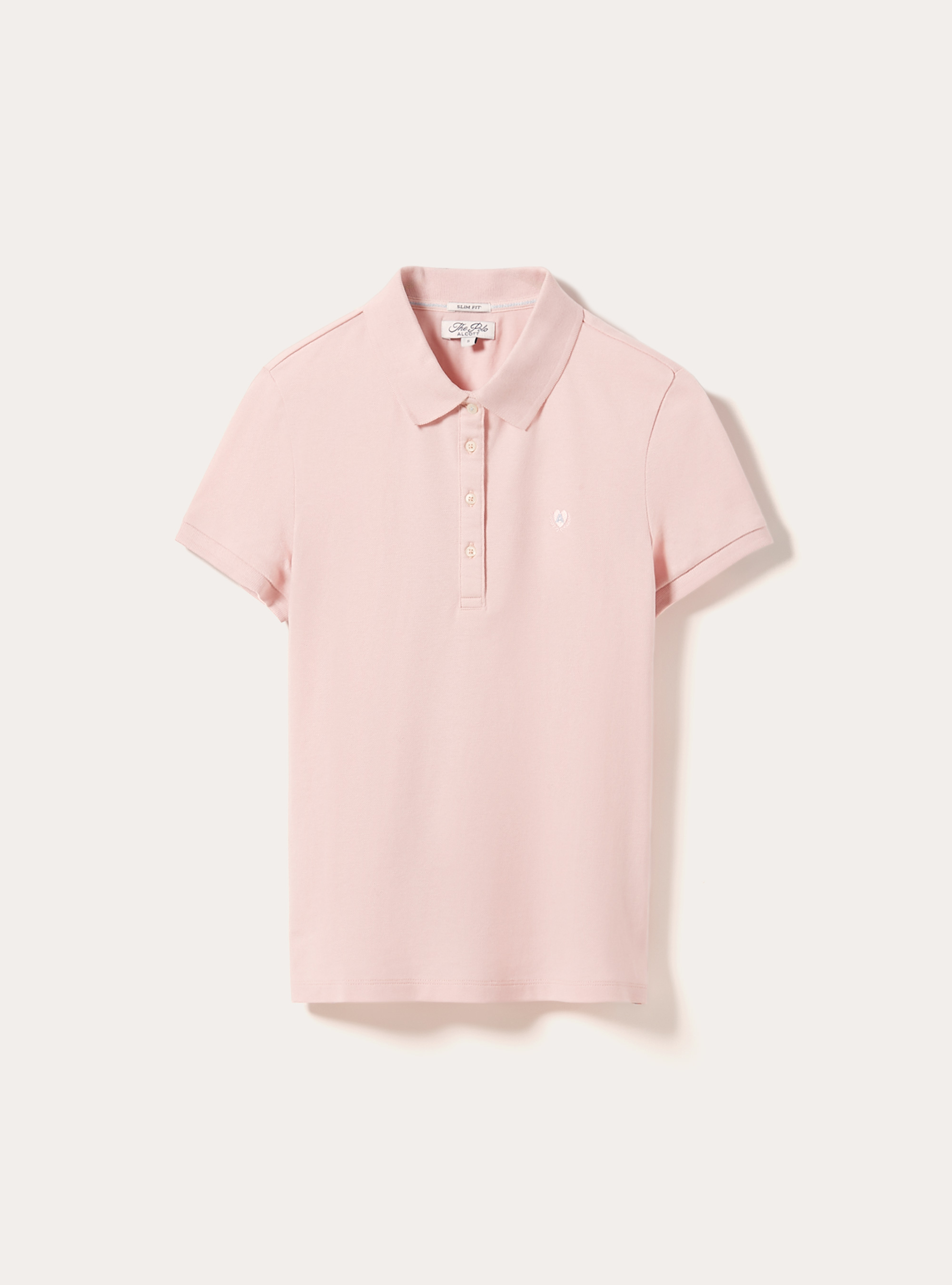 Polo de piqu&eacute; de algod&oacute;n con bordado, PK2 PINK MEDIUM
