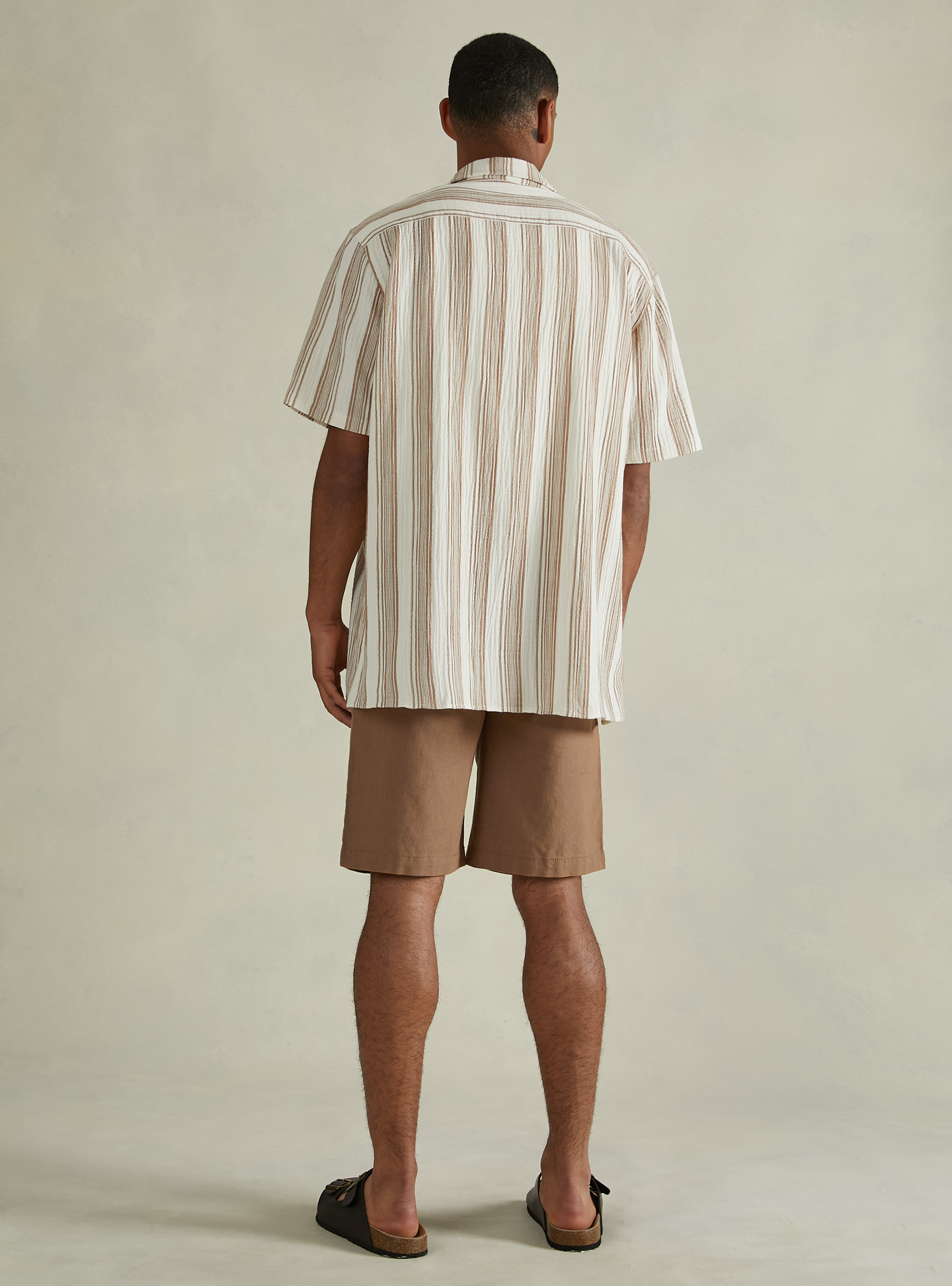 Striped shirt with texture, MULTICOLOR