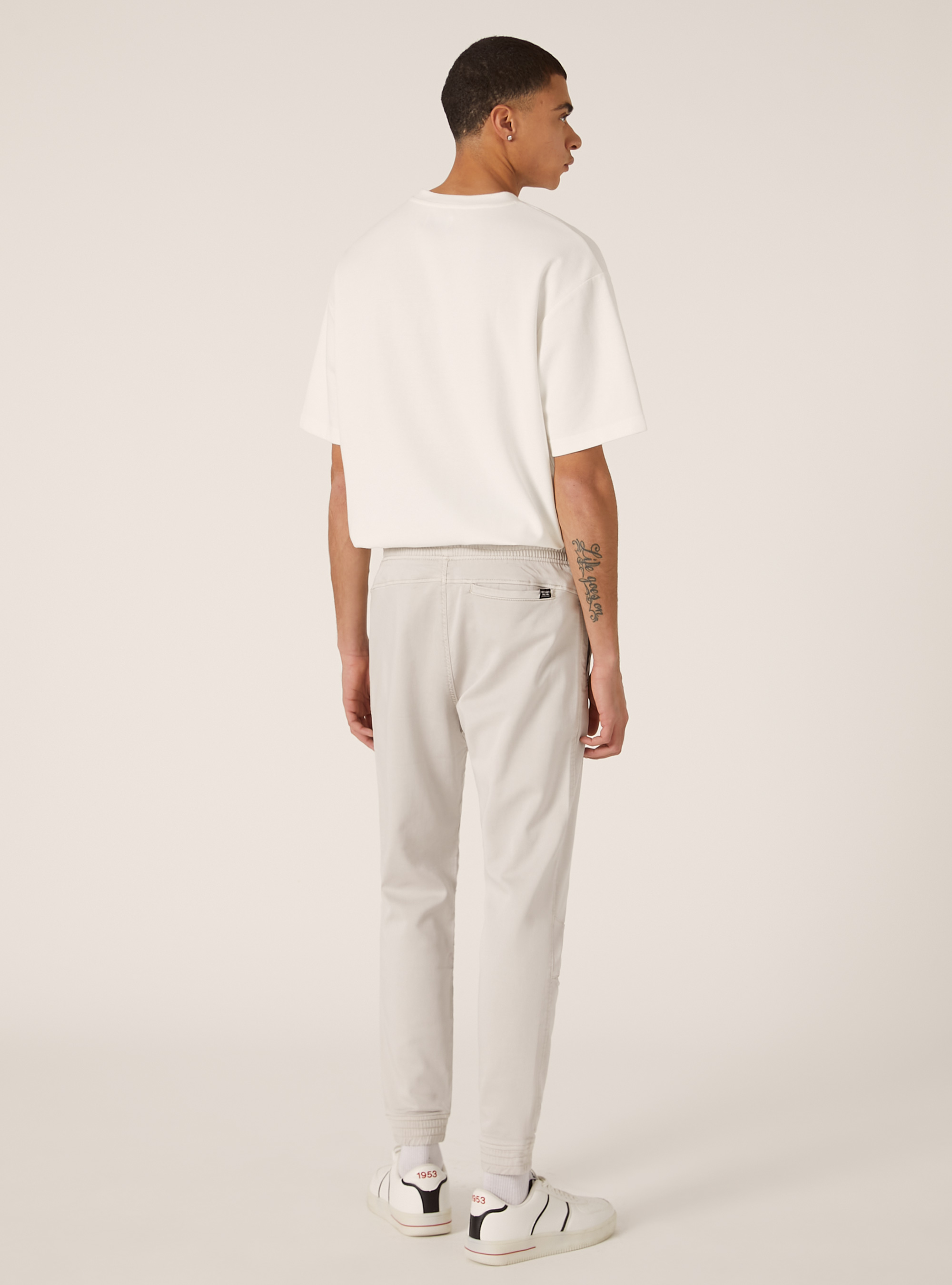 Cotton jogger trousers, SA3 SAND LIGHT