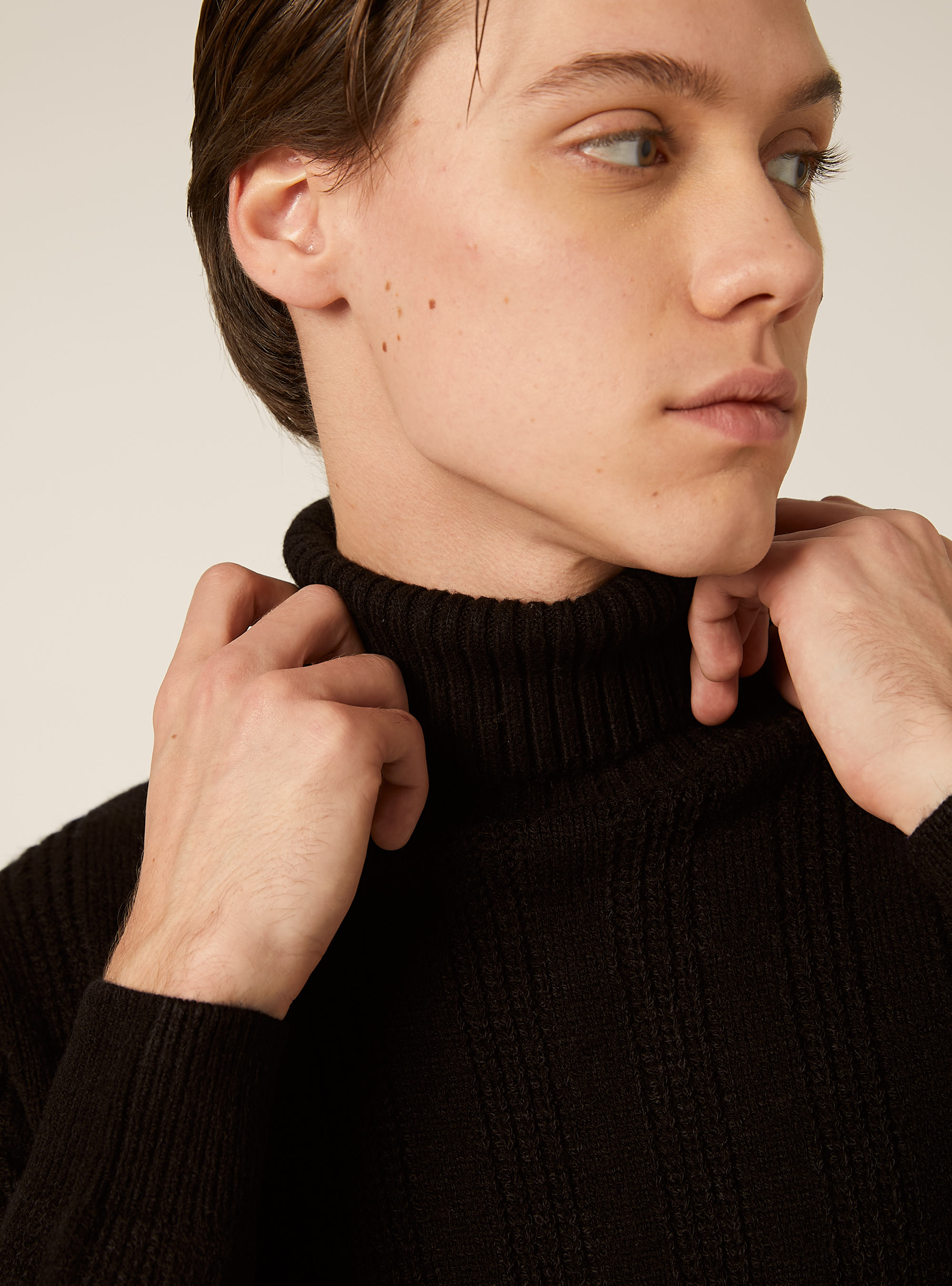 Maglione collo alto, BK1 BLACK