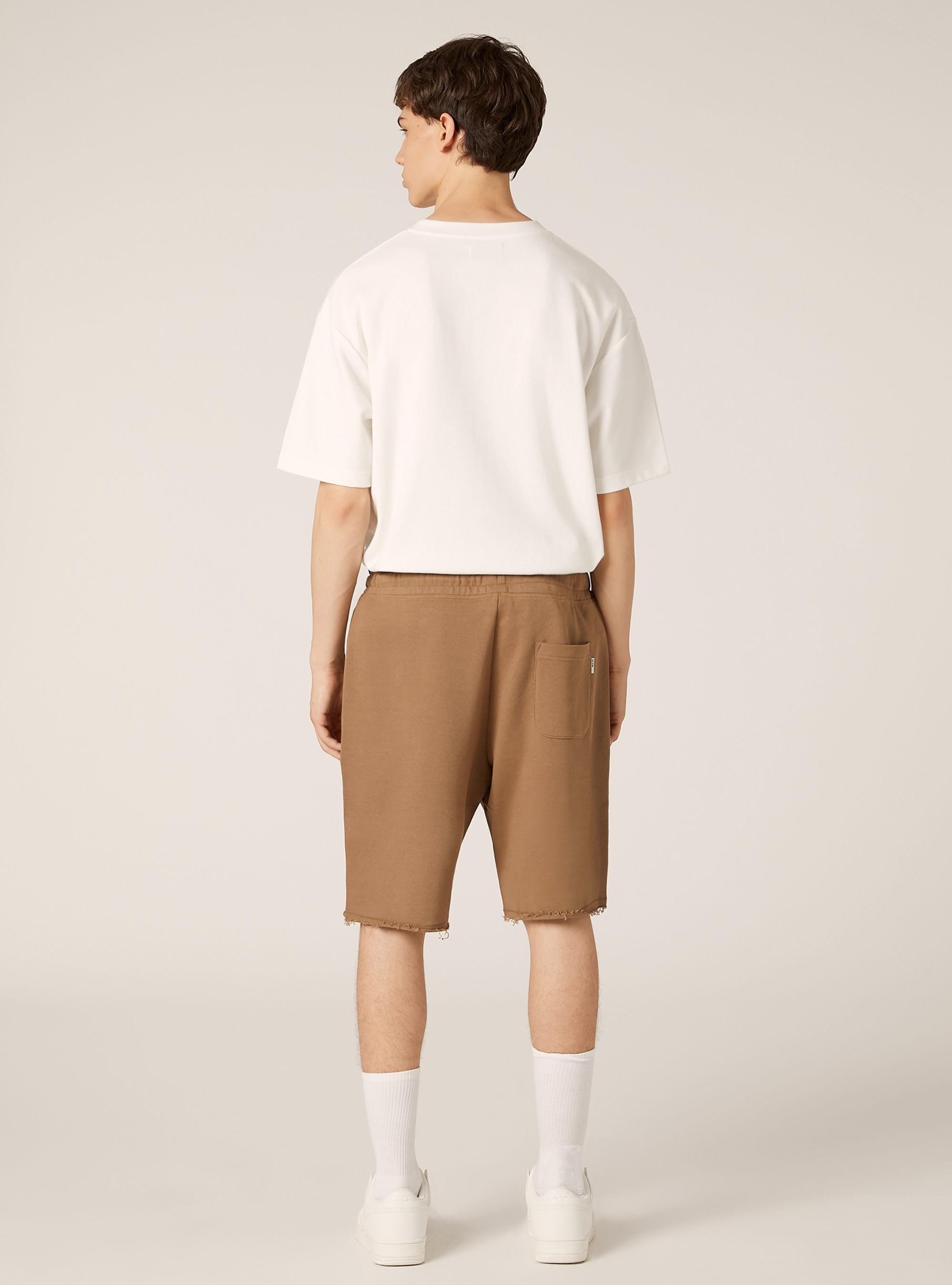 Bermuda jogger de algod&oacute;n, BR2 BROWN MEDIUM