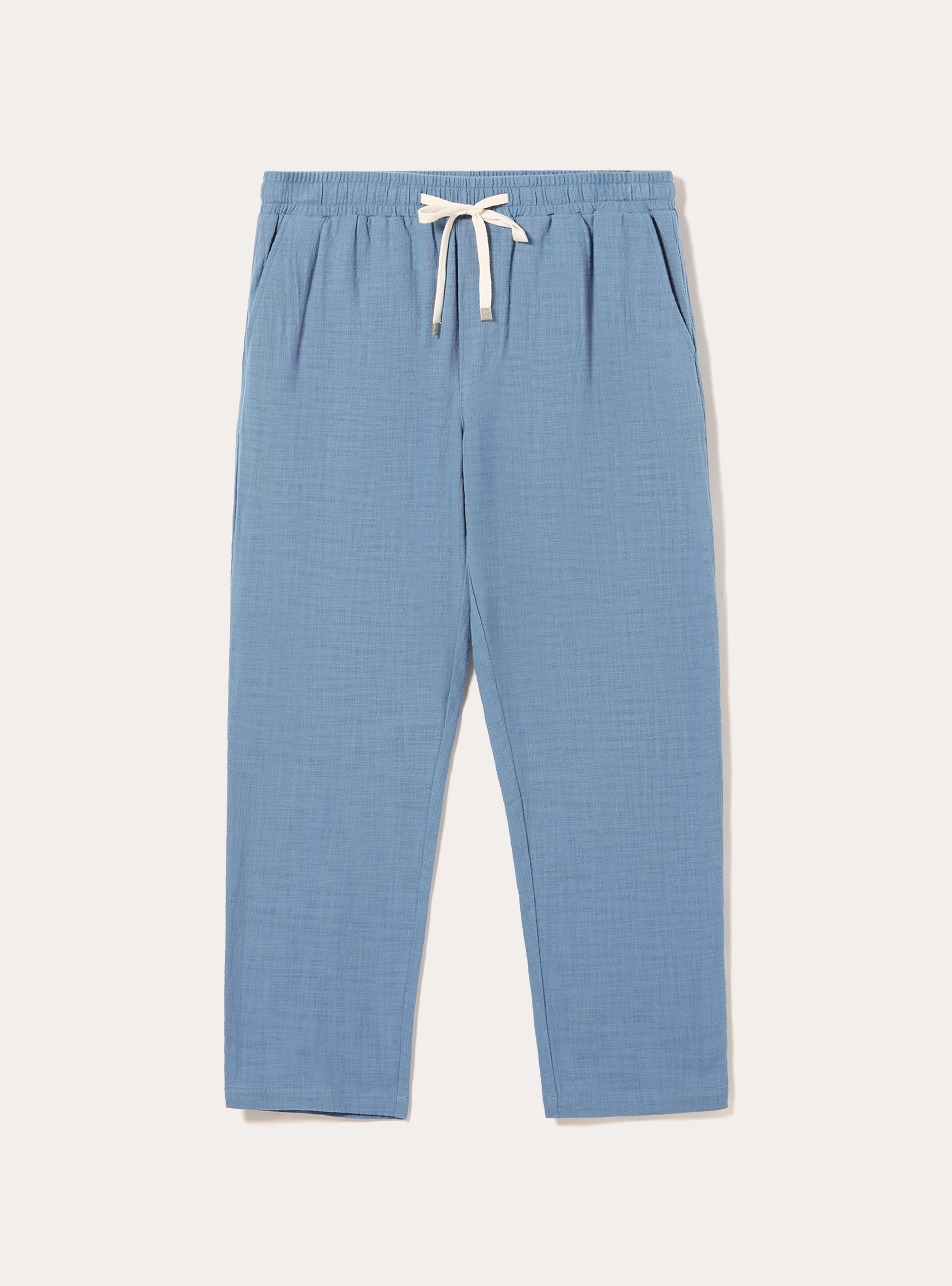 Pantalon en coton avec cordon de serrage à la taille, AZ1 AZURE DARK