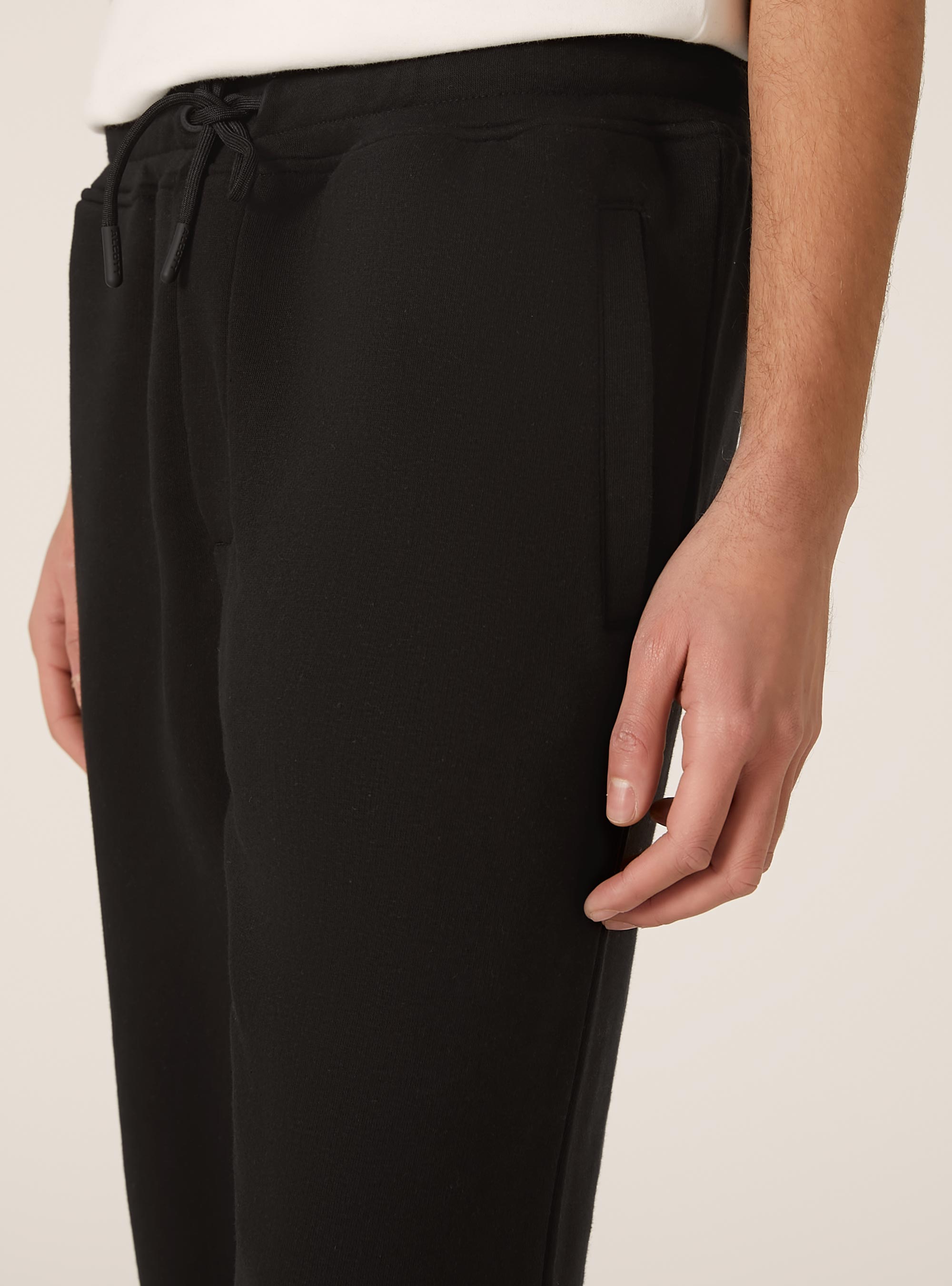 Plush jogger trousers, BK1 BLACK