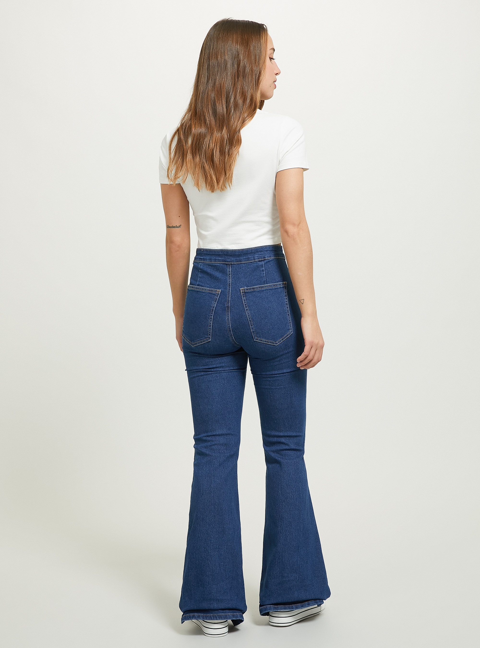 Cropped T-shirt with knot, WH2 WHITE