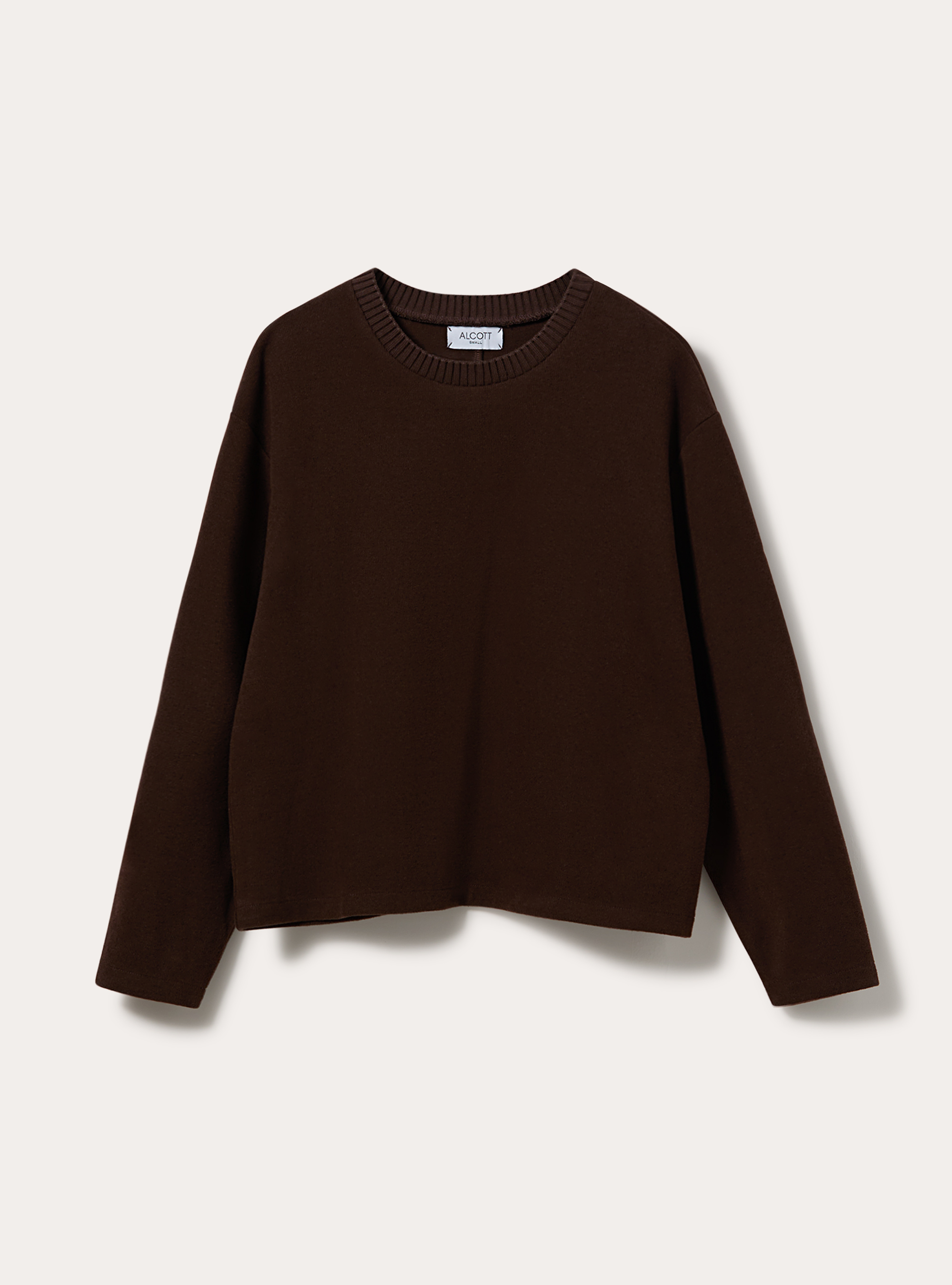 Maglia collo rotondo, BR1 BROWN DARK