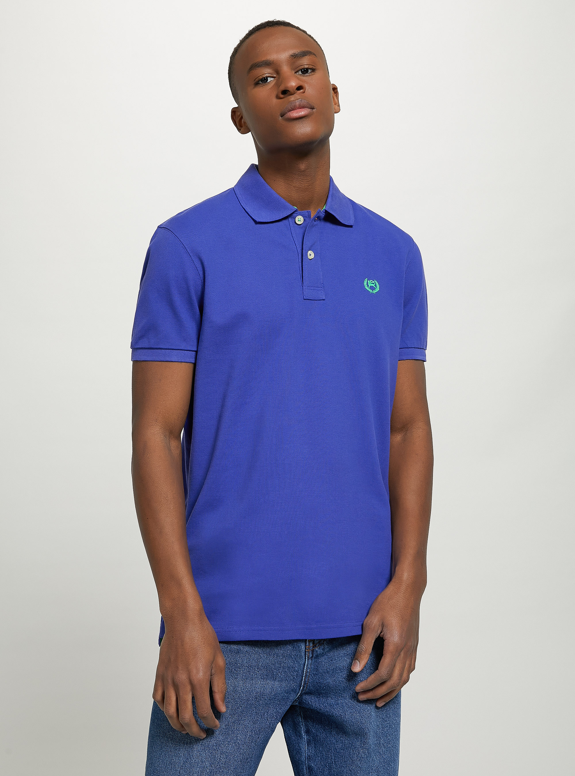 Polo in cotone piquet con ricamo Alcott Polo Uomo