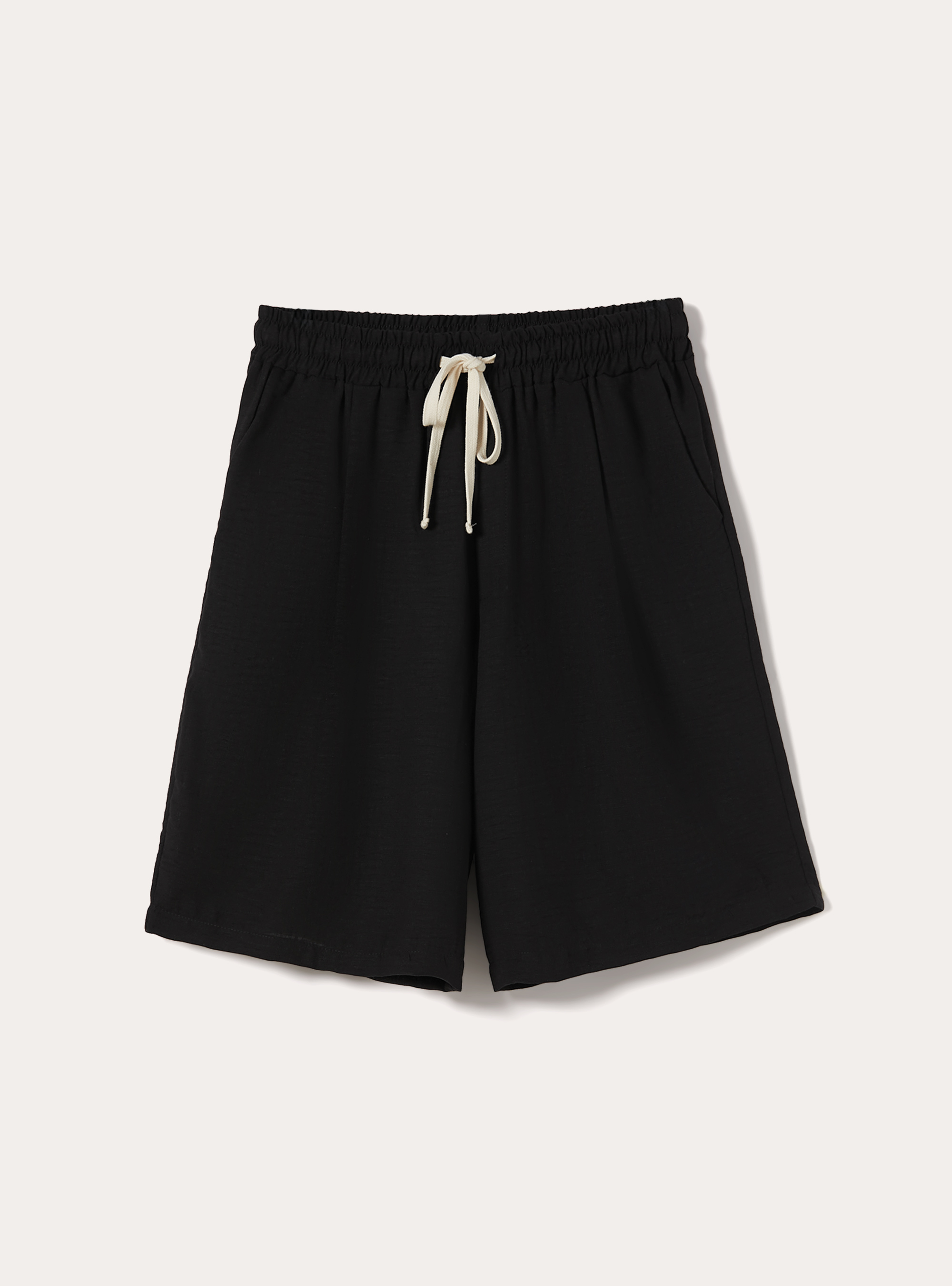 Bermudas aus Flammgarn-Gewebe, BK1 BLACK