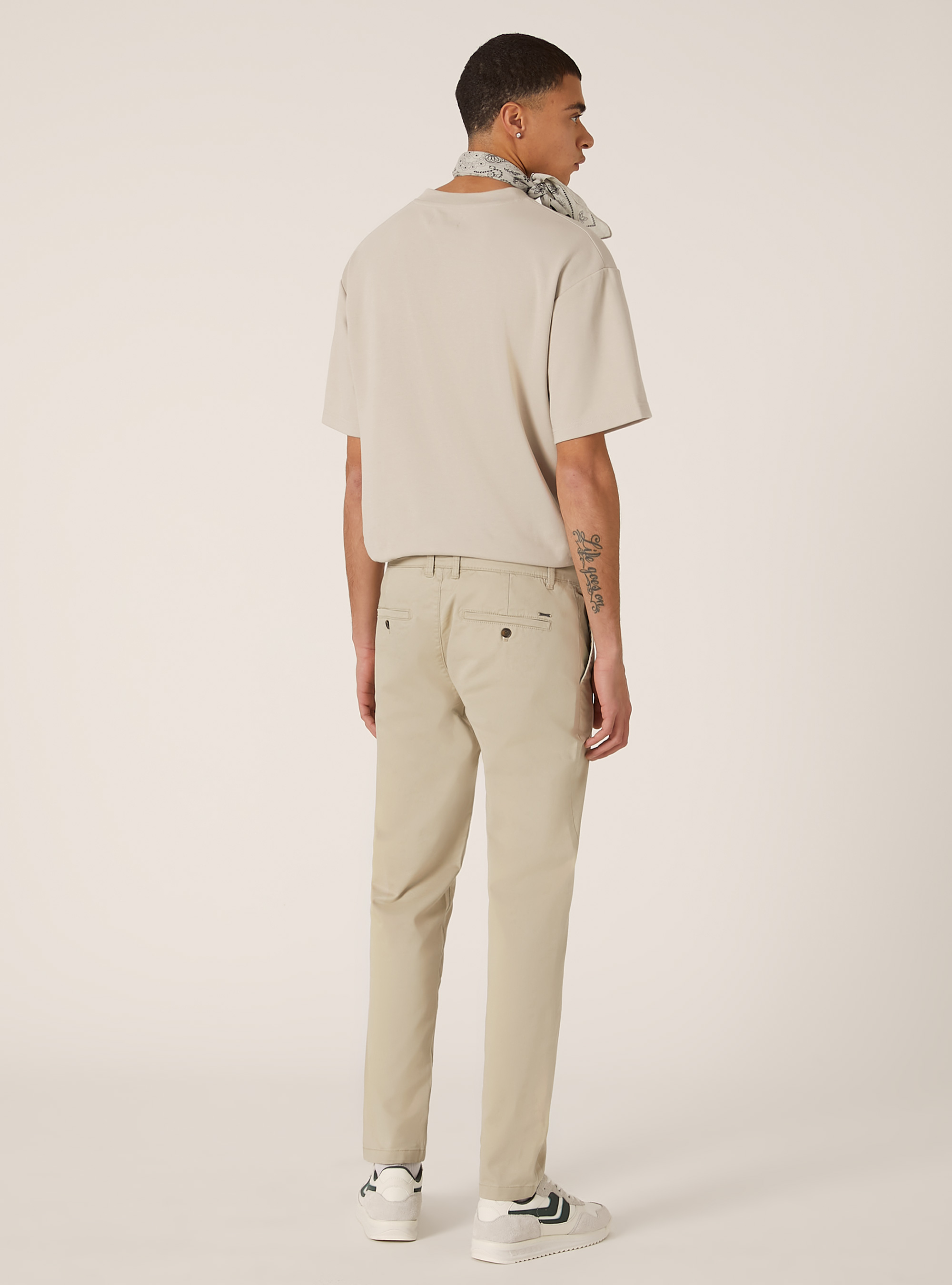 Skinny fit stretch twill chinos, BG2 BEIGE MEDIUM