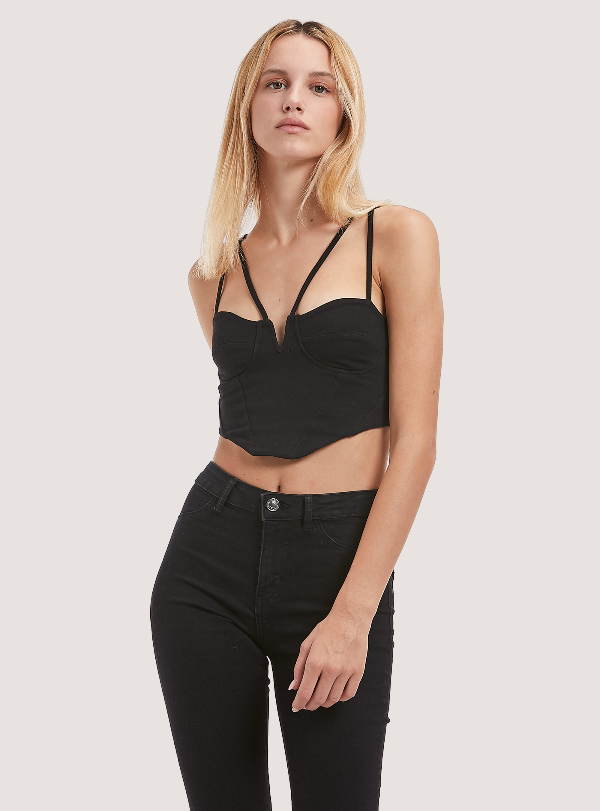 Cropped cheap bustier top