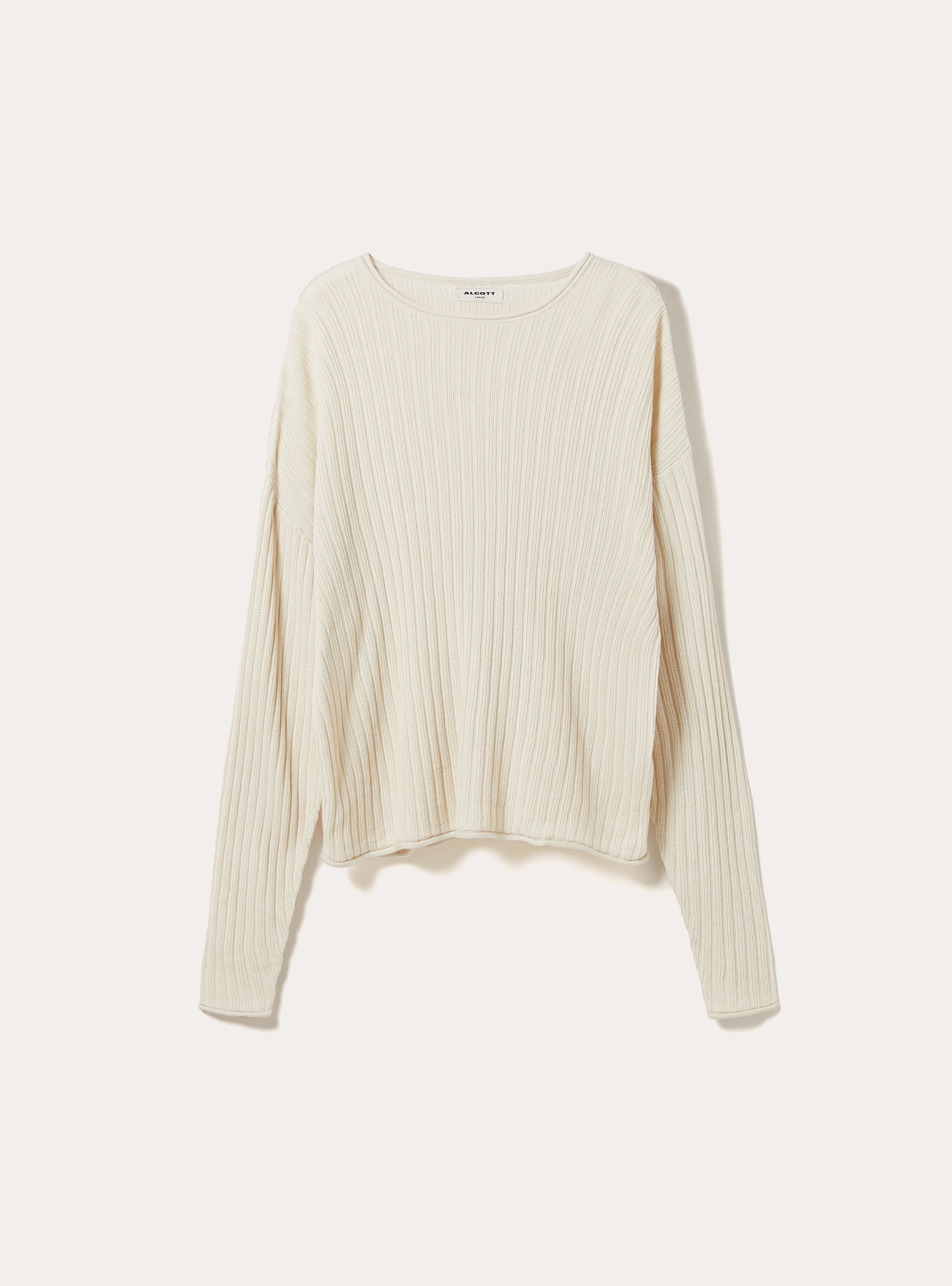 Pullover in misto cotone, CR3 CREAM LIGHT