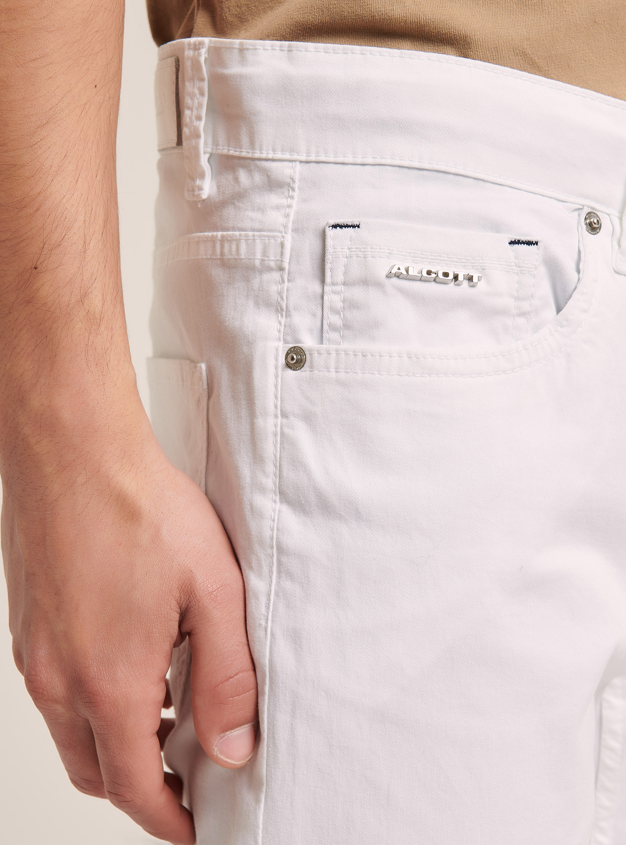 Super skinny trousers, WHITE