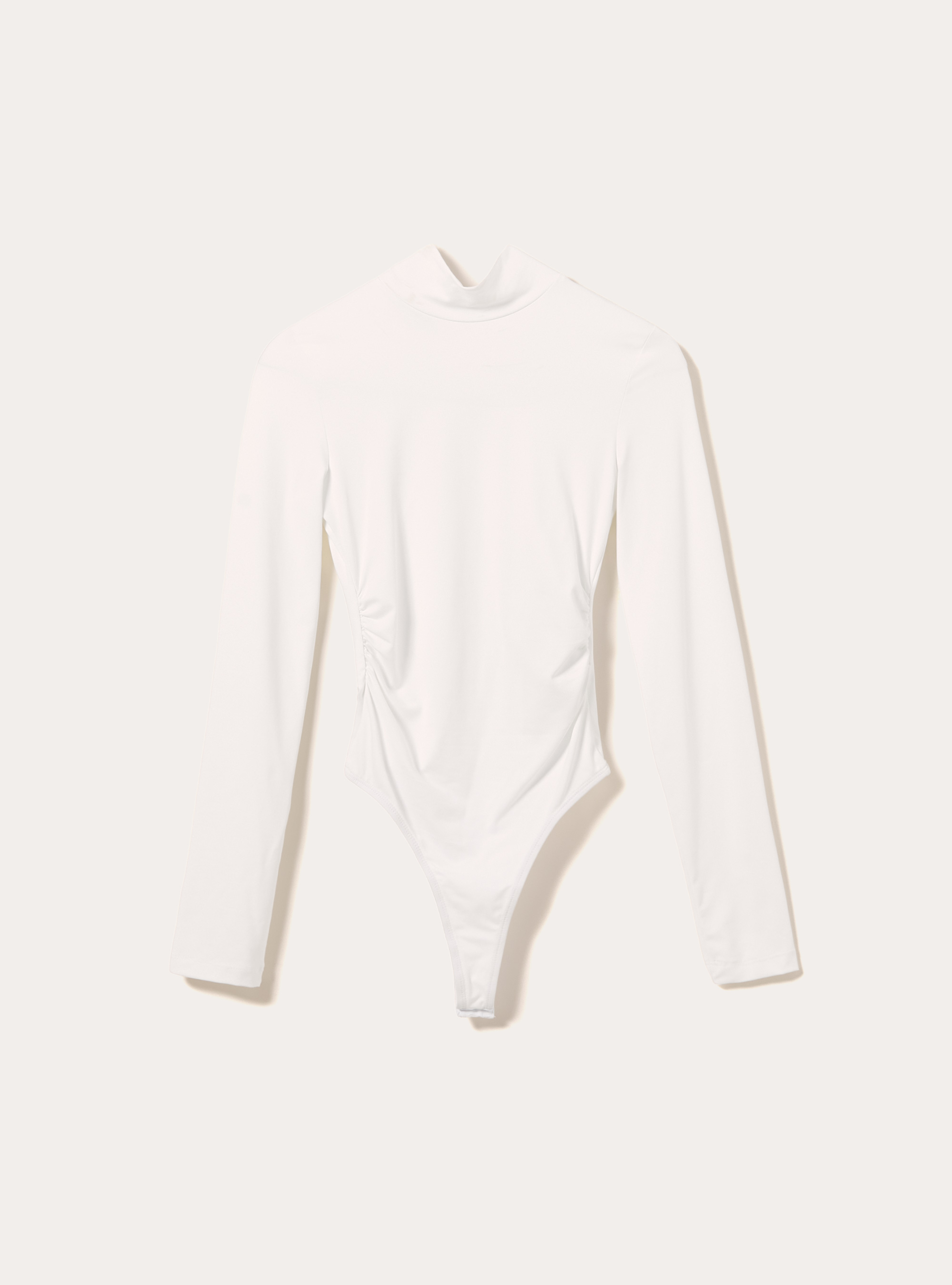 High-neck stretch bodysuit, WH2 WHITE