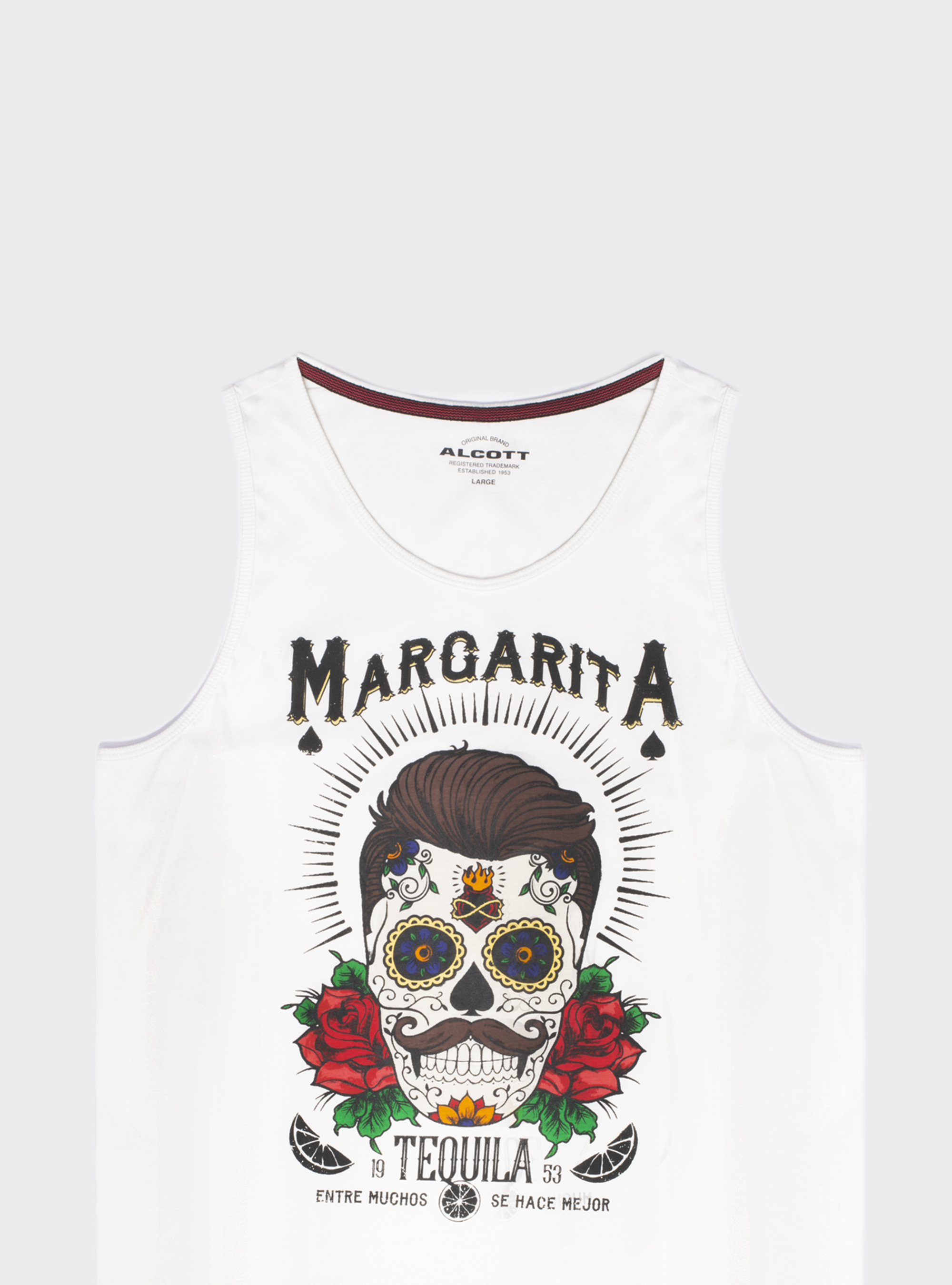 Graphic tank top, WHITE