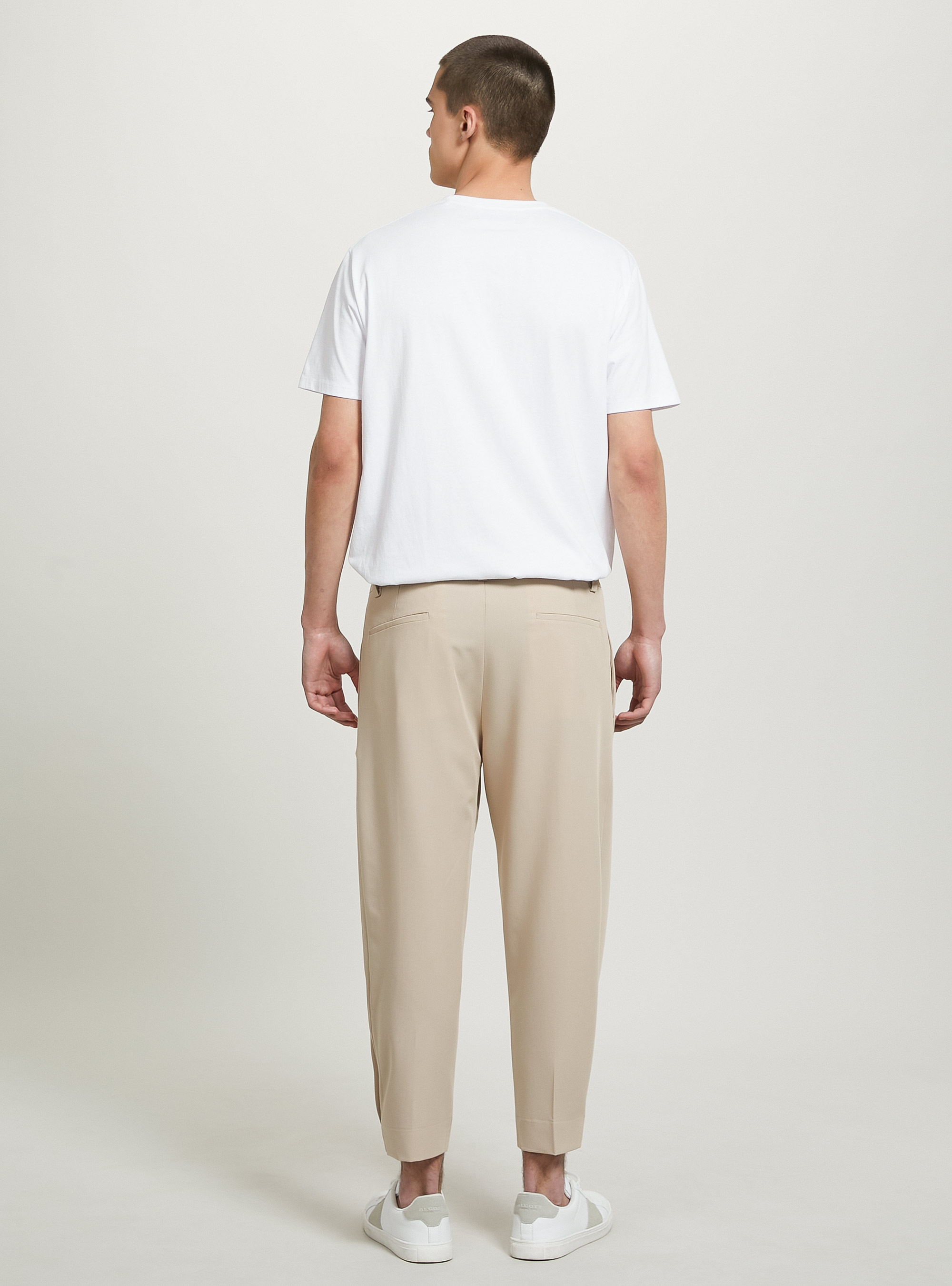Pantaloni con doppia pence trasversale, SA2 SAND MEDIUM