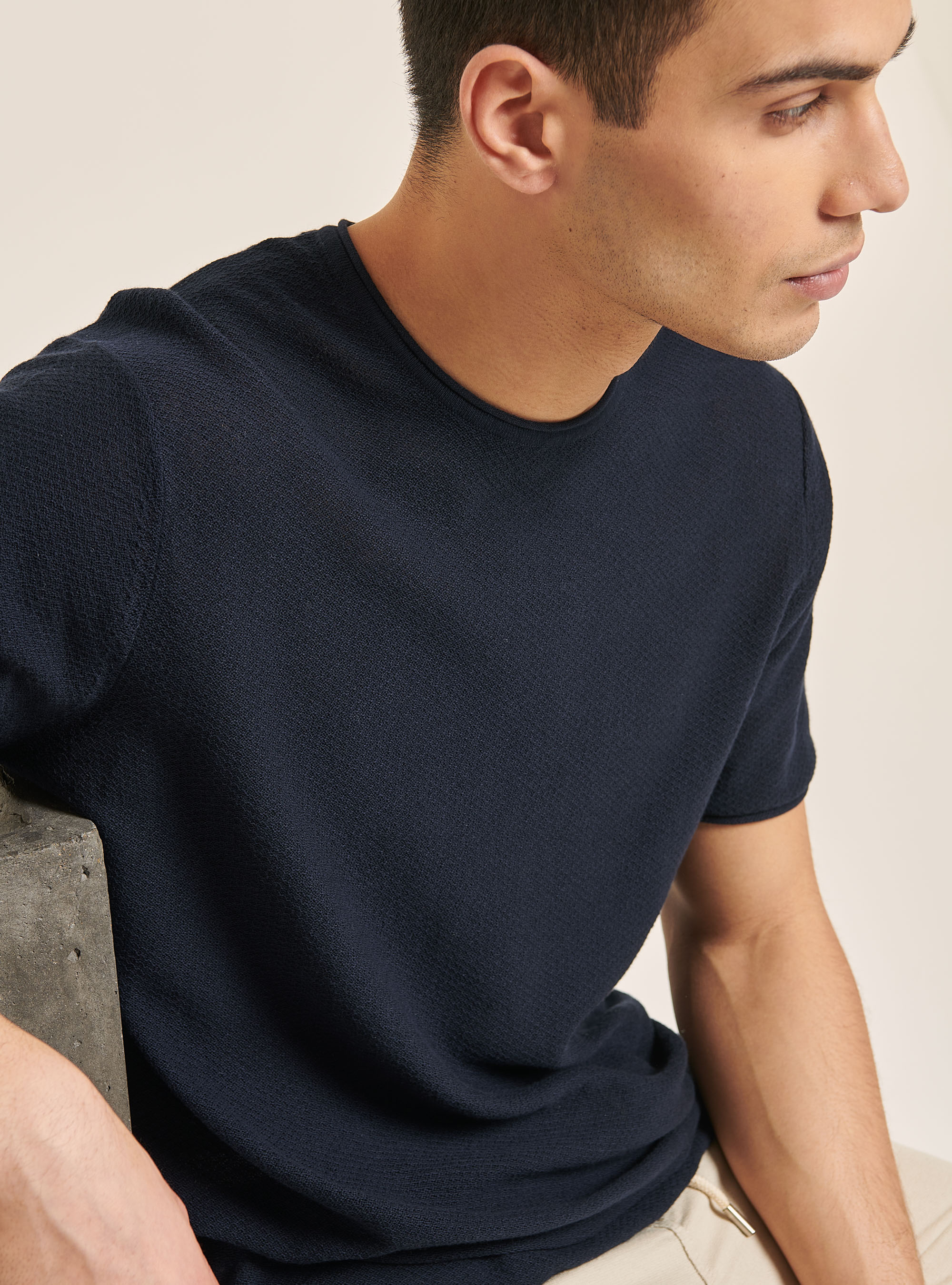 Lightweight roll neck pullover, C2254 BLUE