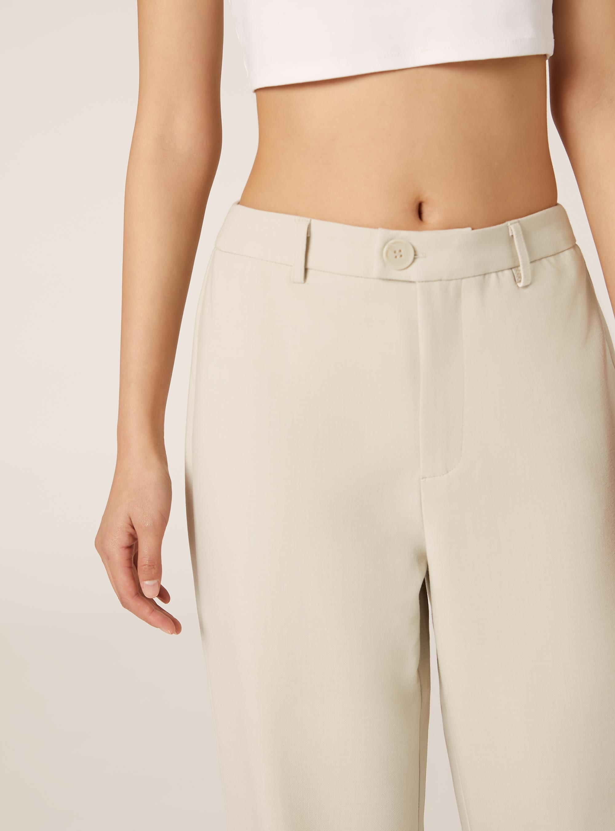Wide leg pants, BG3 BEIGE LIGHT