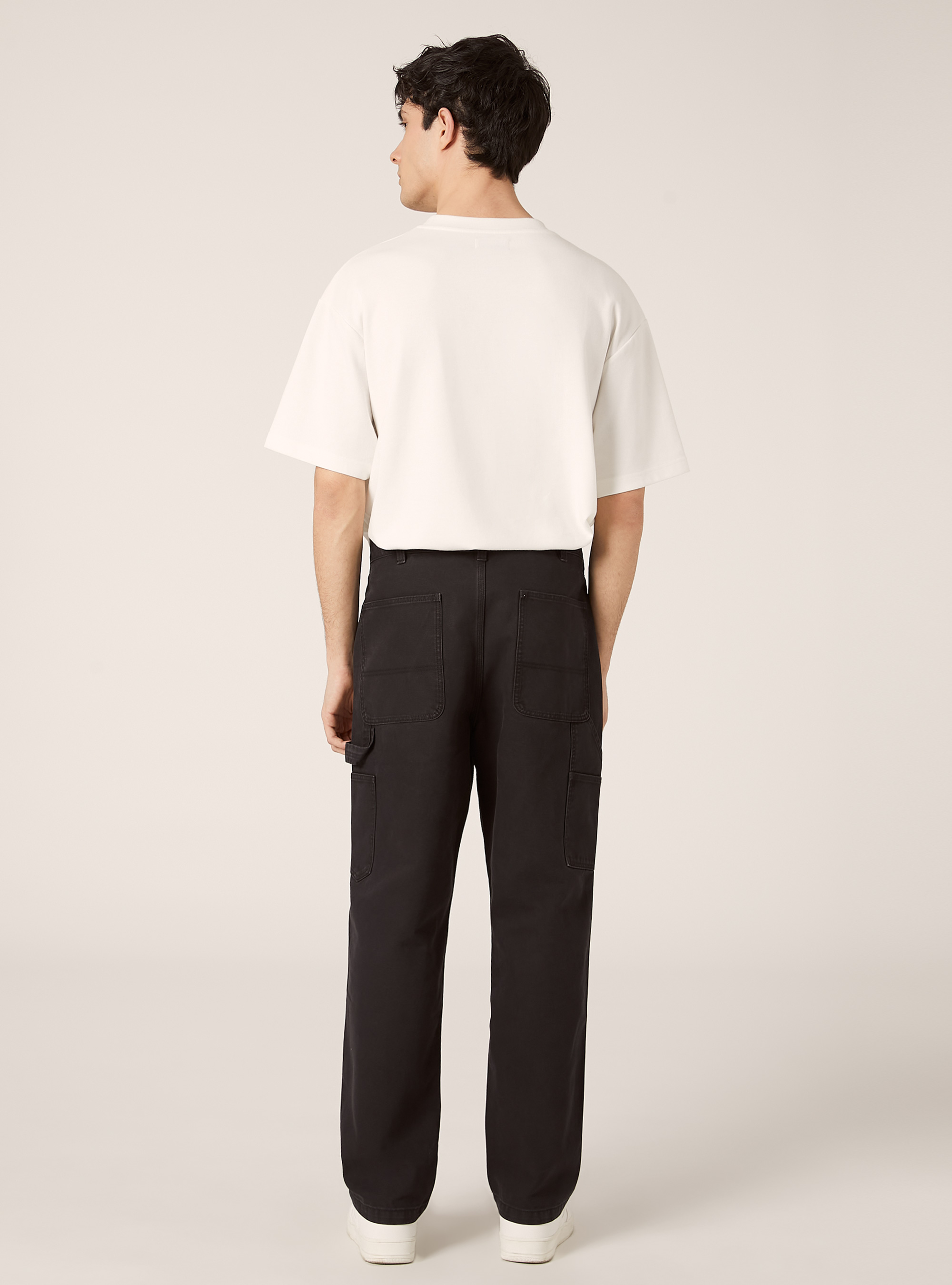 Carpenter canvas pants, BK1 BLACK