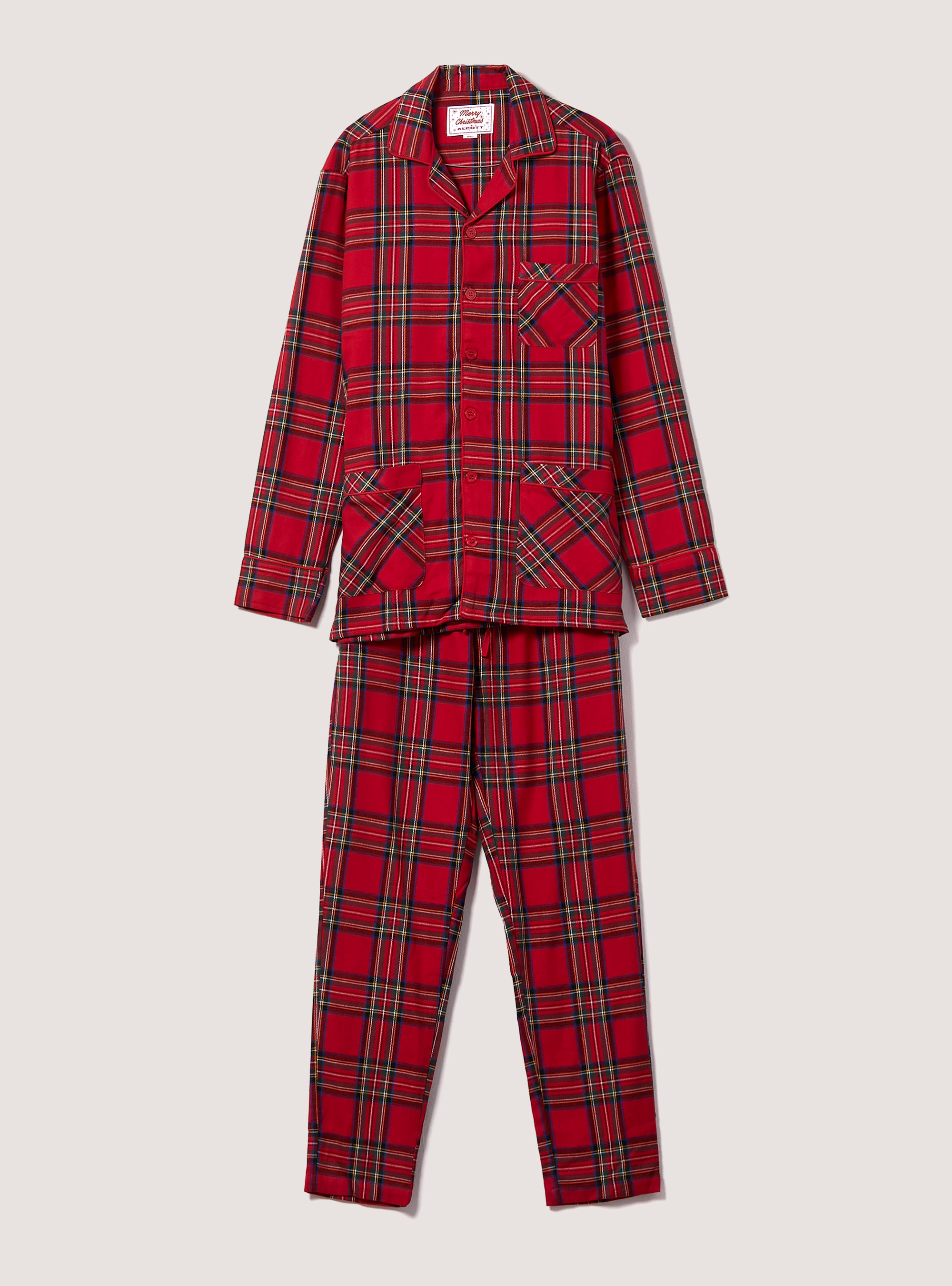 Christmas Family Collection tartan pyjamas, RD1 RED DARK