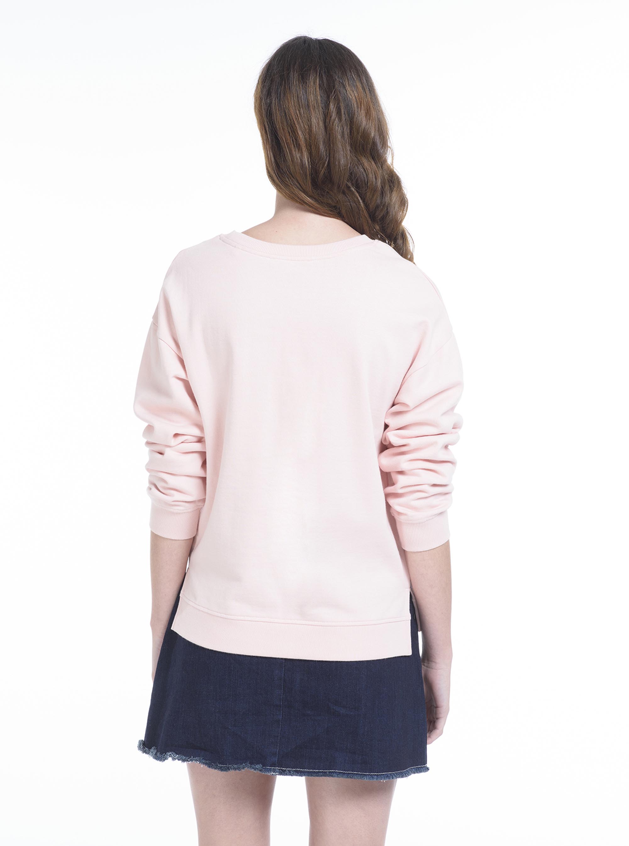 Felpa con stmpa lettering, C4452 PINK